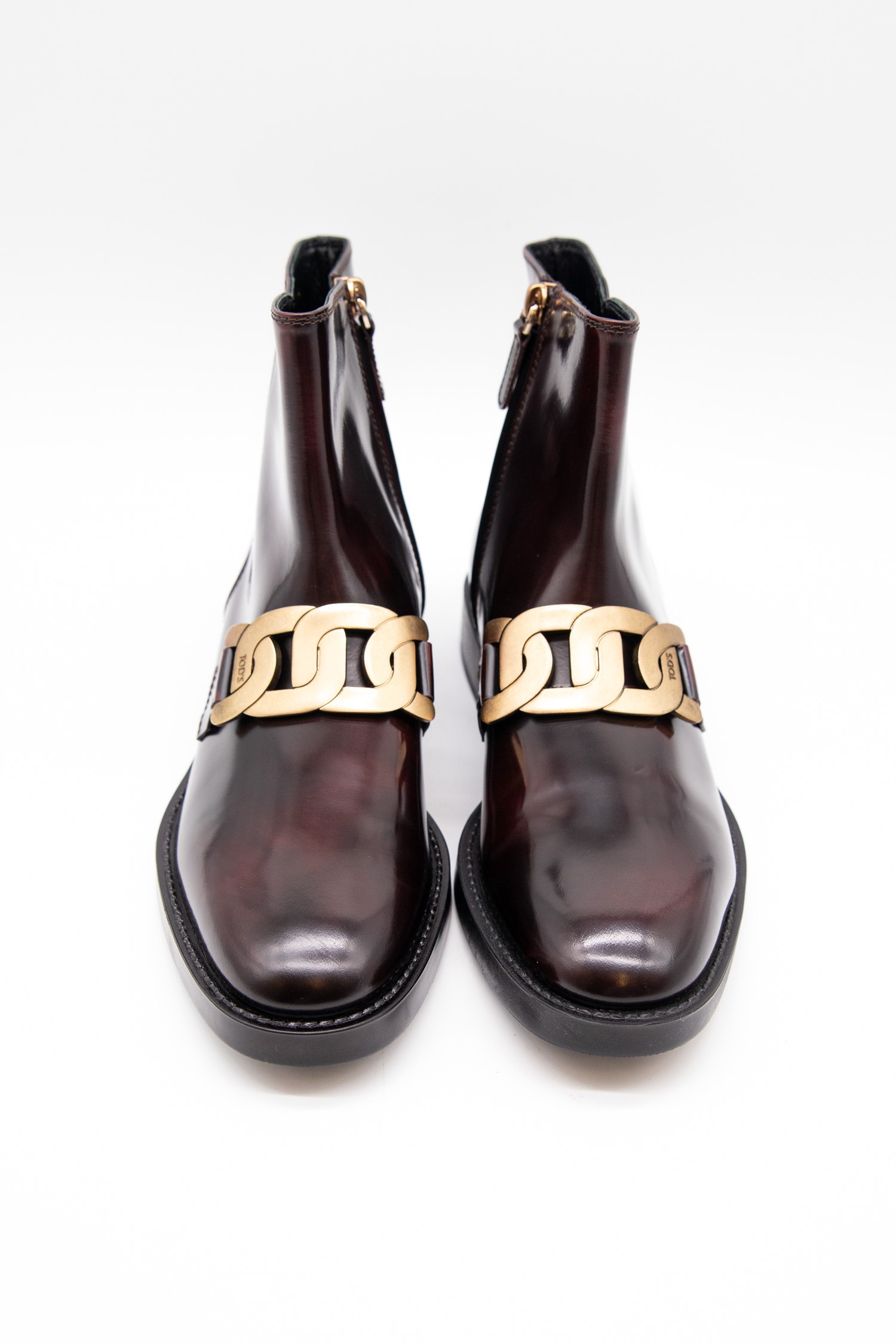 Tod's "Kate" Ankle Boots in Bordeaux