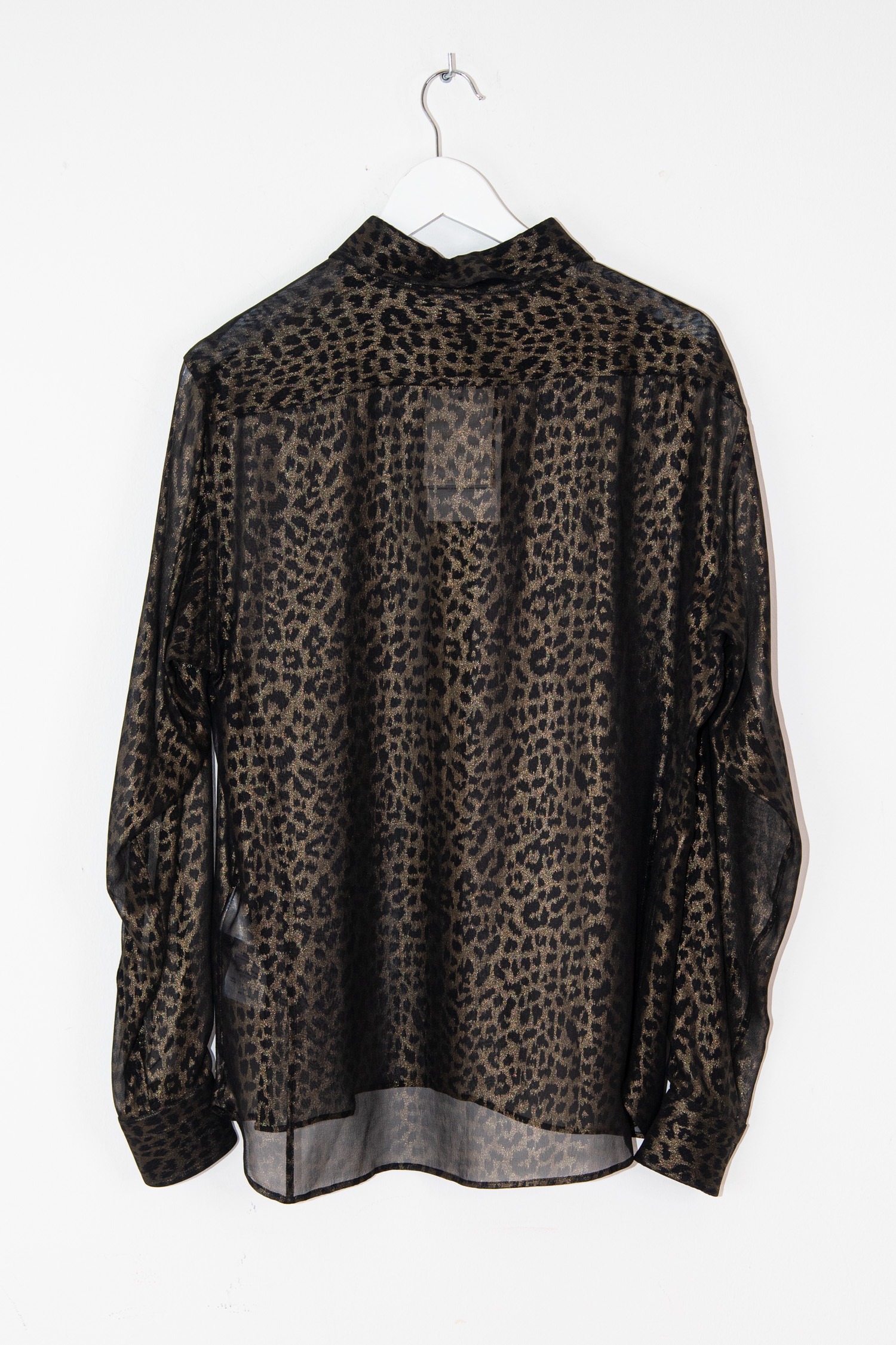Tom Ford Seidenbluse mit Leopardenmuster in Gold und Schwarz