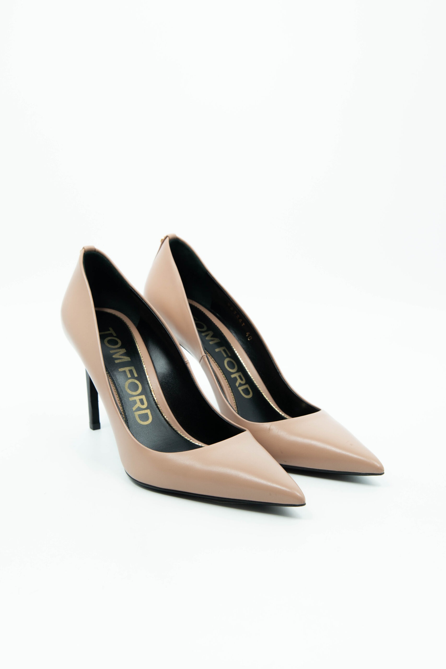 Tom Ford Pumps aus Leder in Altrosa und Schwarz