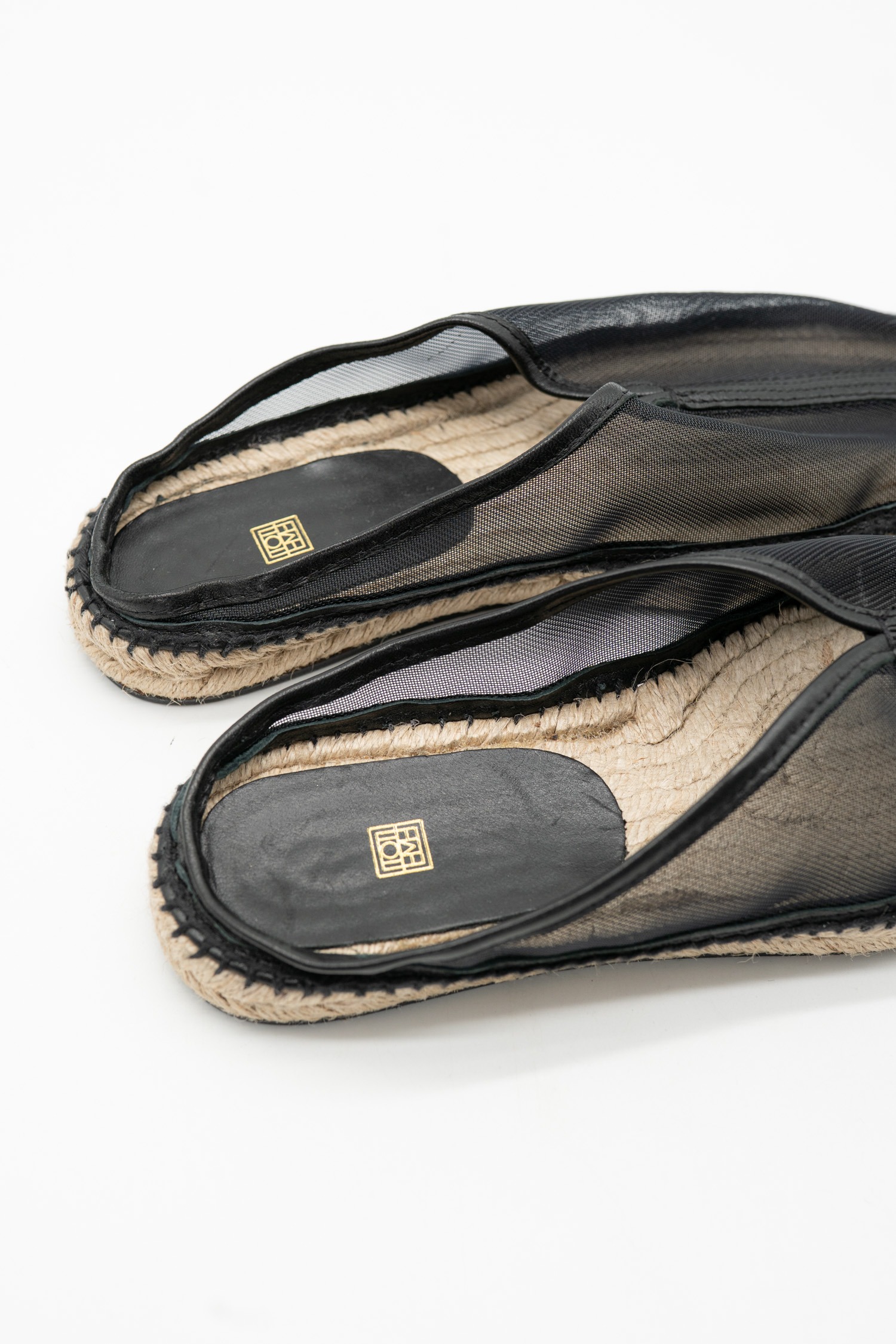 Toteme "The Espandrille" Espandrilles aus Mesh in Schwarz