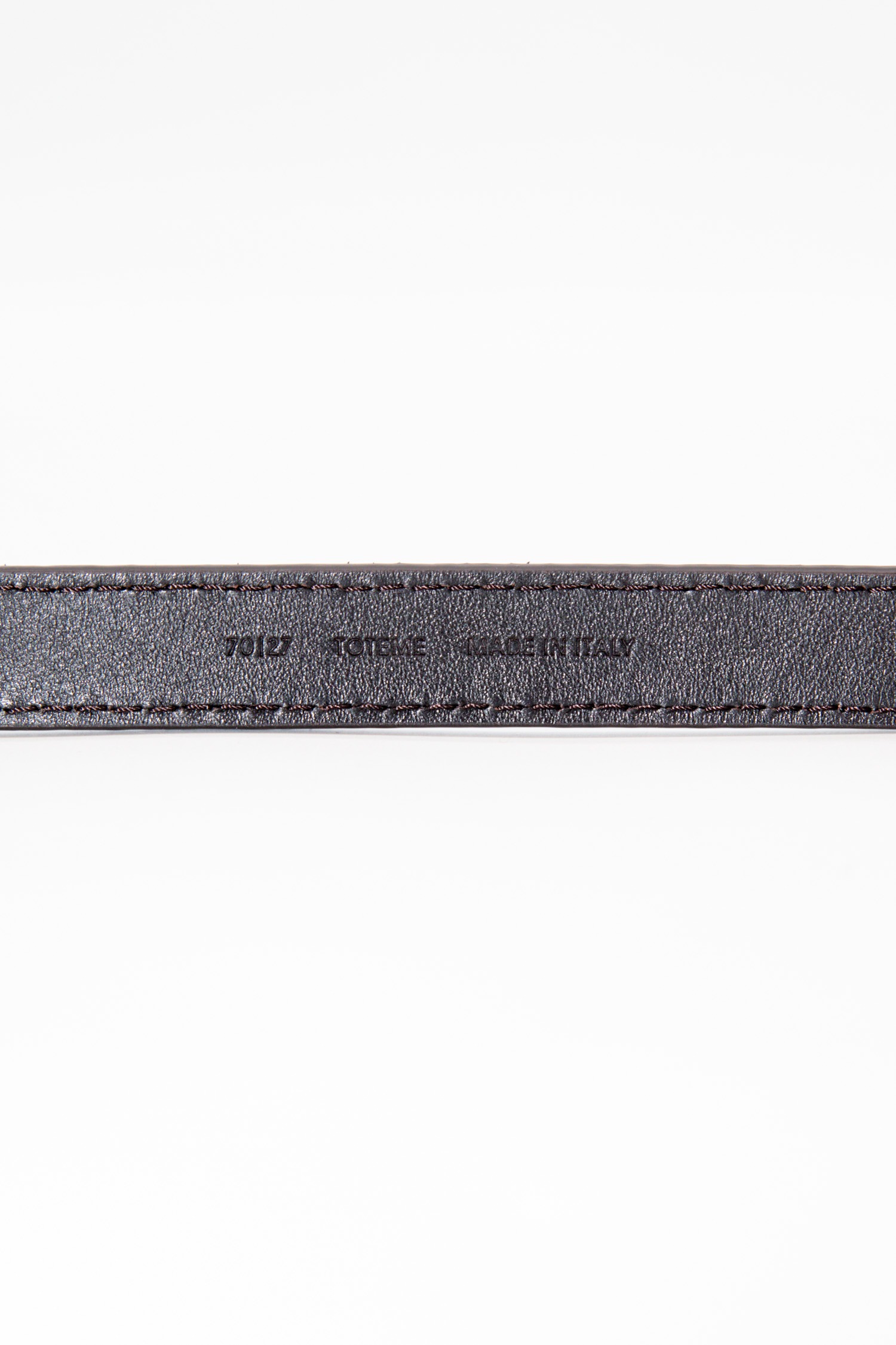 Toteme Veloursleder Gürtel in Schwarz und Silber