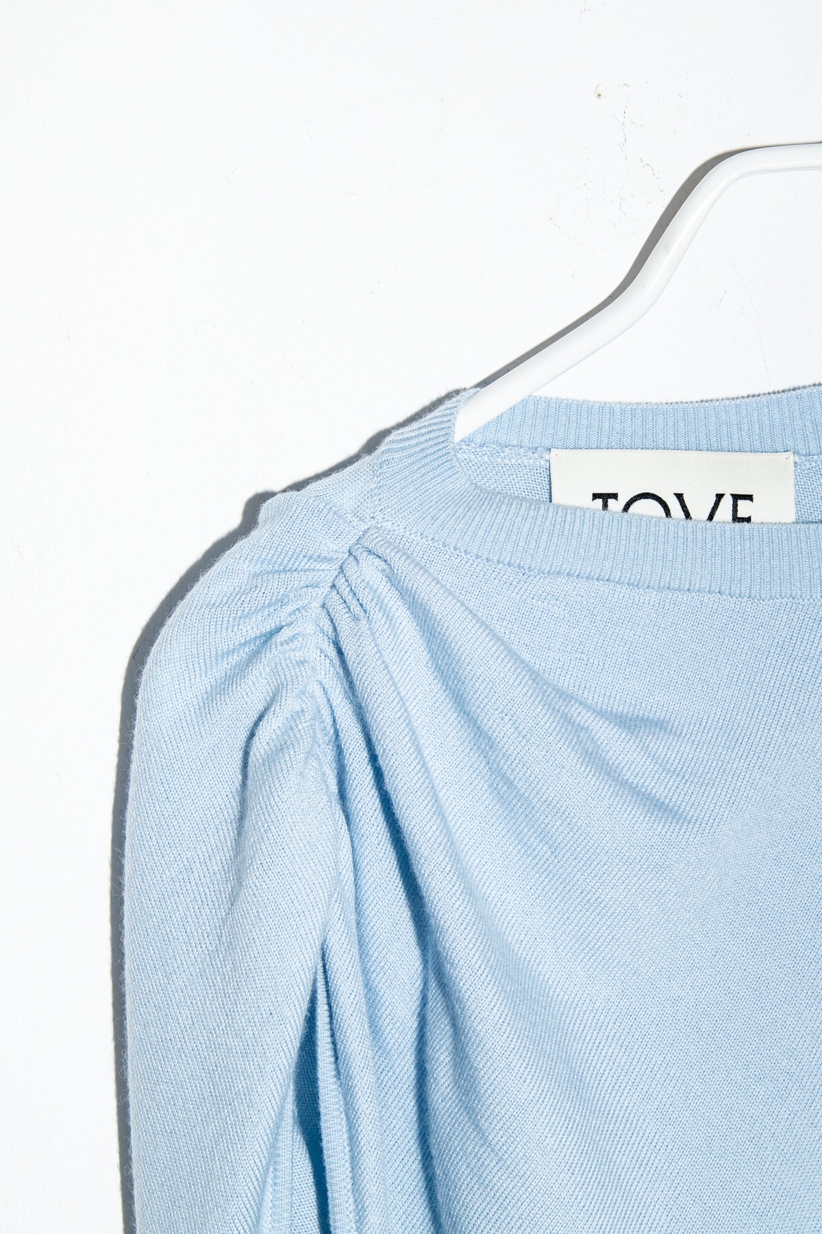 Tove "Vita" Feinstrick Top in Hellblau