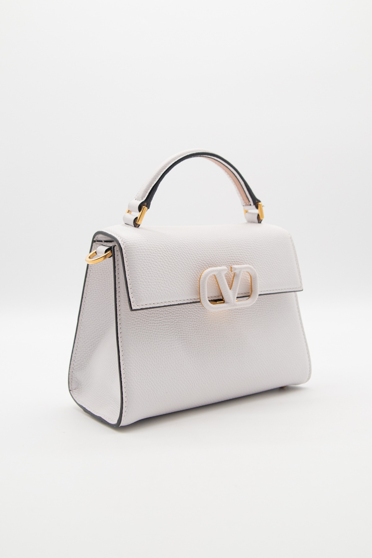 Valentino "VSLING" Mini Handtasche in Weiß und Gold