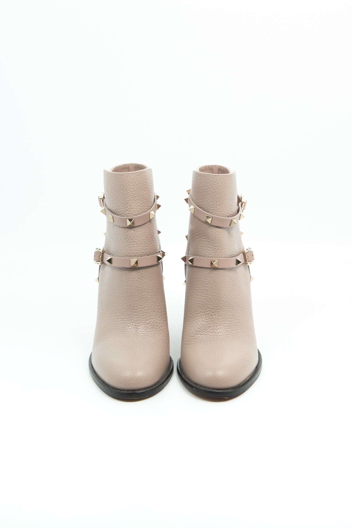 Valentino Garavani "Rockstud" Stiefelette in Beige