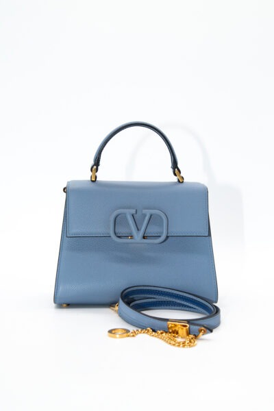 Valentino "VSling" Handtasche in Hellblau und Gold