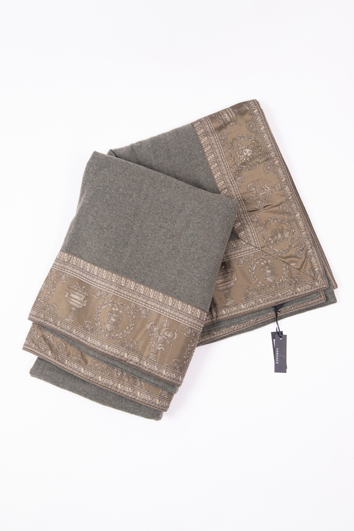 Versace Home Decke mit Barockem Muster in Dunkelgrün