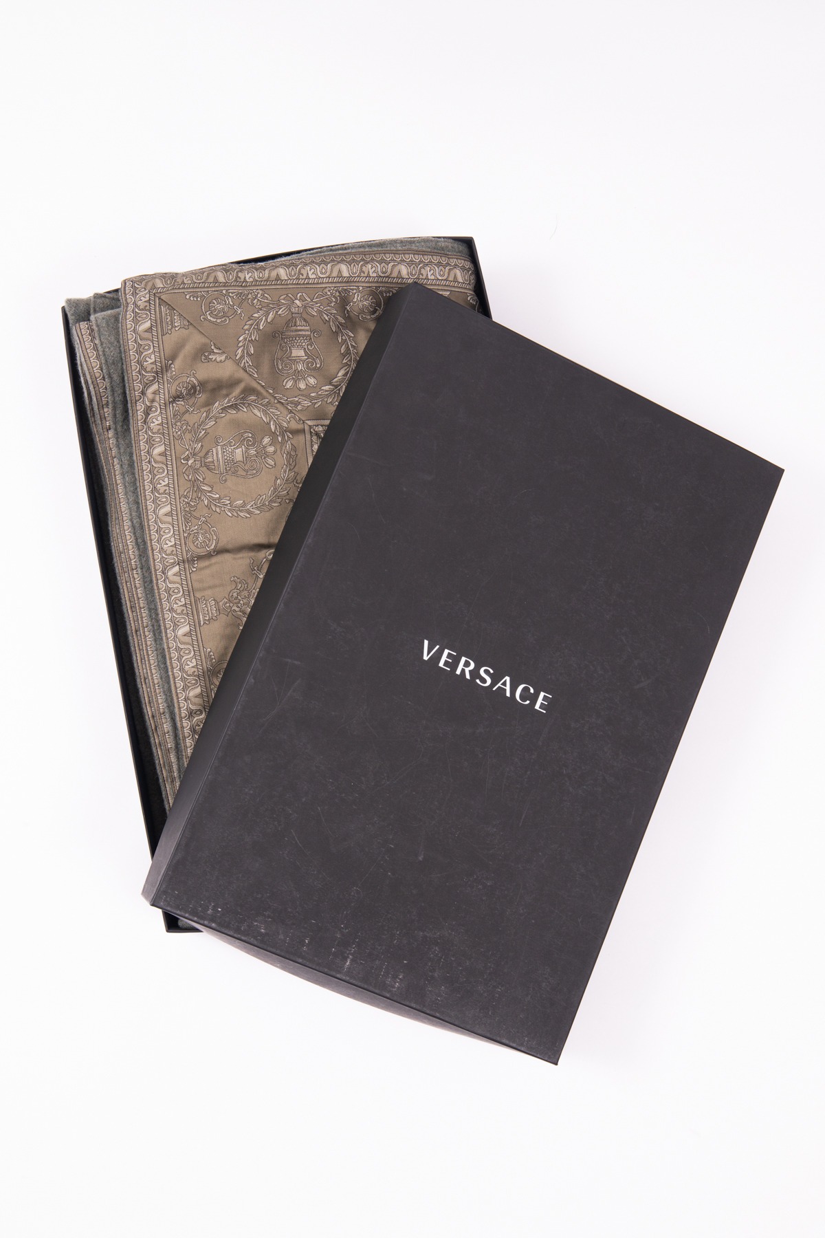 Versace Home Decke mit Barockem Muster in Dunkelgrün