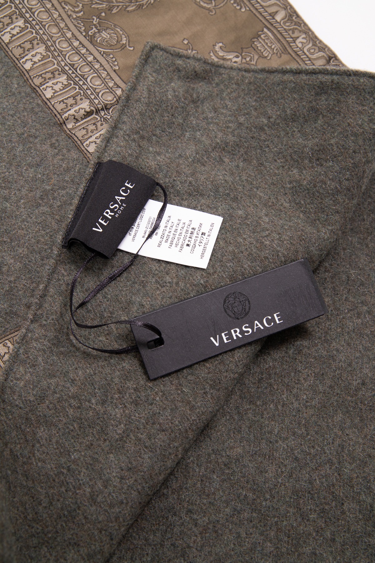 Versace Home Decke mit Barockem Muster in Dunkelgrün