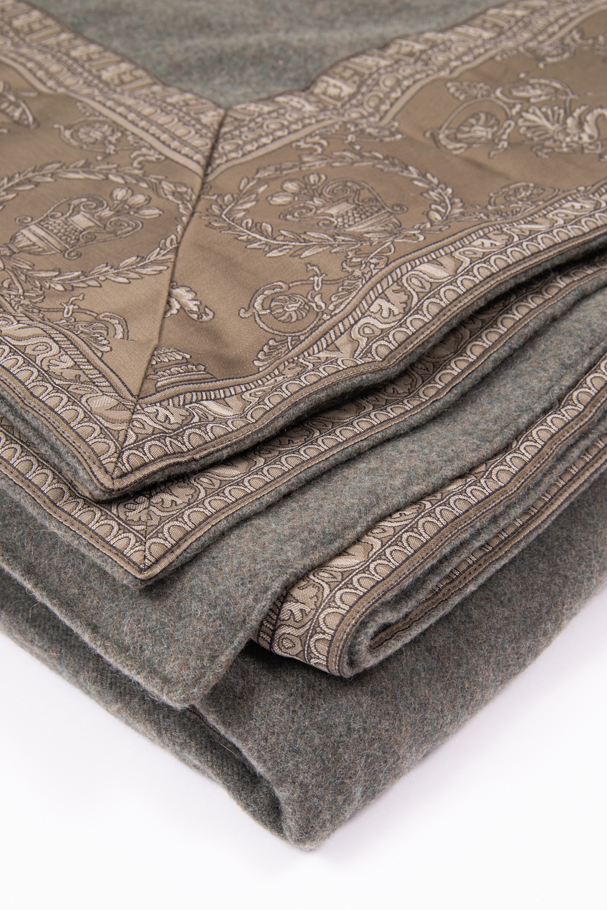 Versace Home Decke mit Barockem Muster in Dunkelgrün