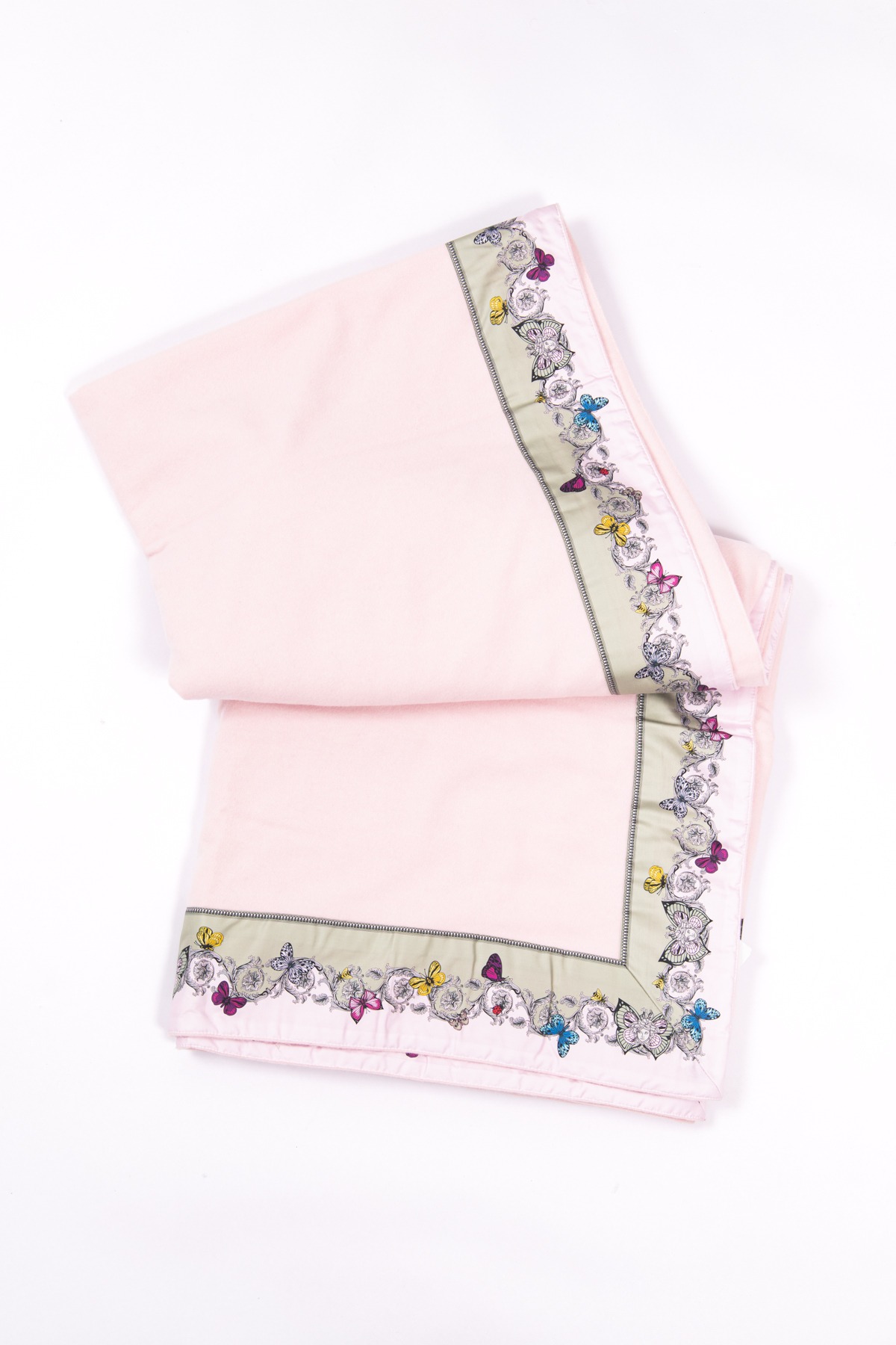 Versace Decke mit Barockem Muster in Rosa und Bunt