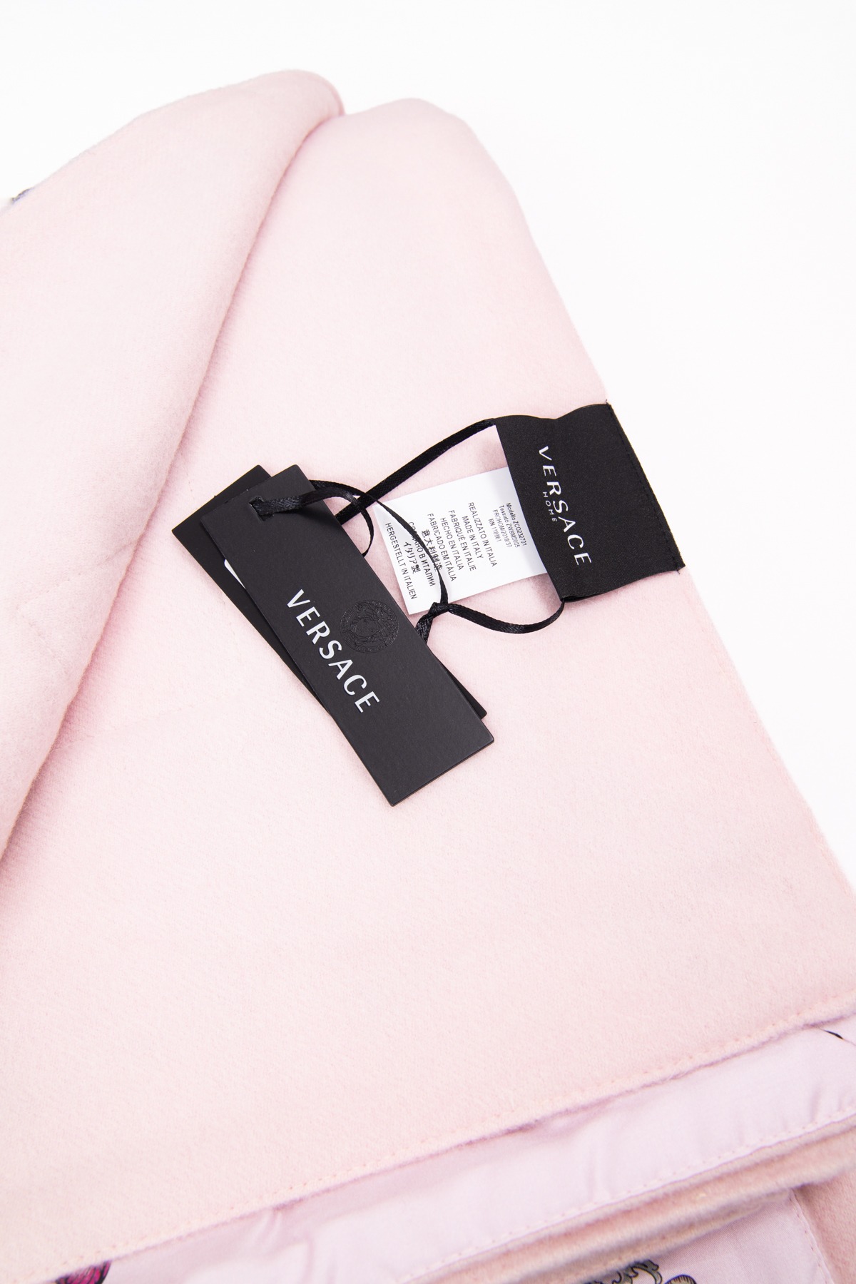 Versace Decke mit Barockem Muster in Rosa und Bunt