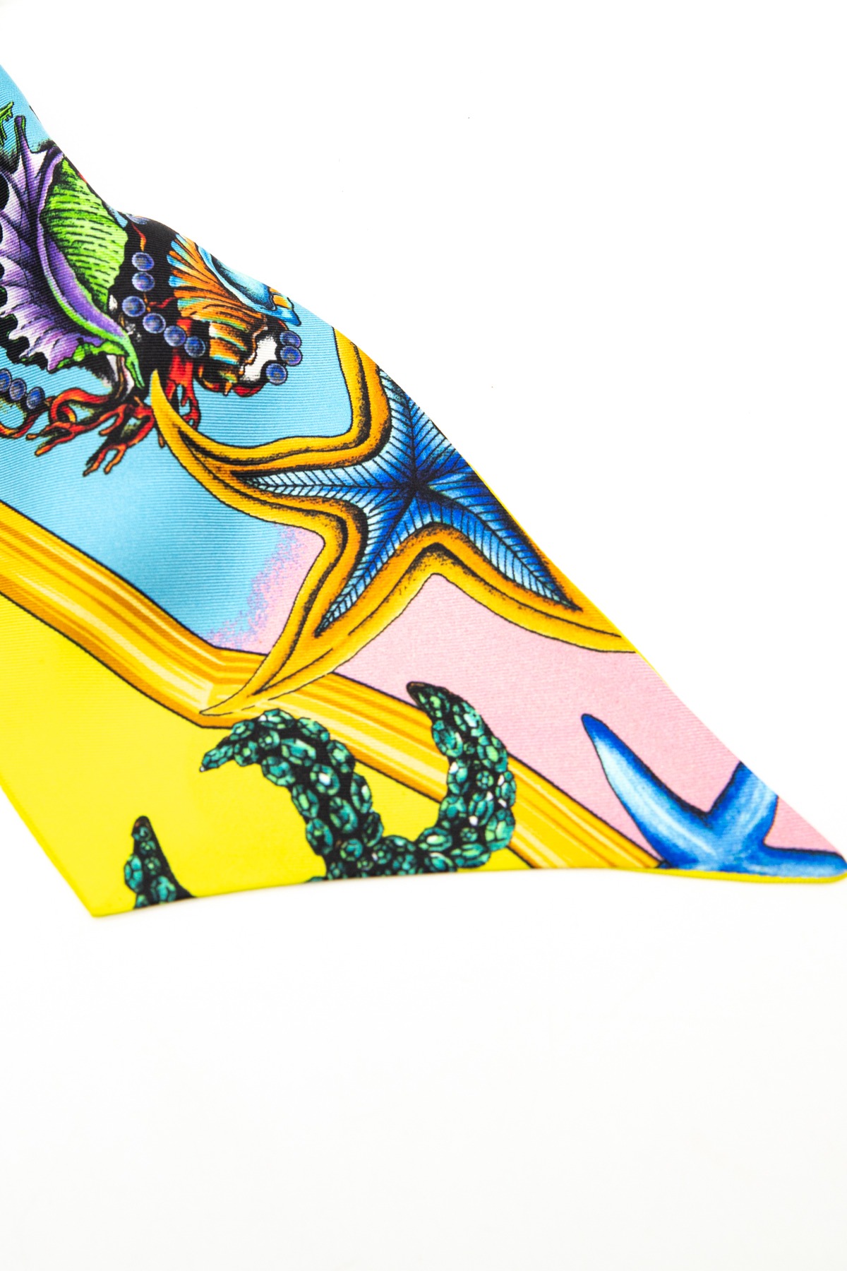 Versace "Trésor de la Mer" Haargummi mit Print in Bunt