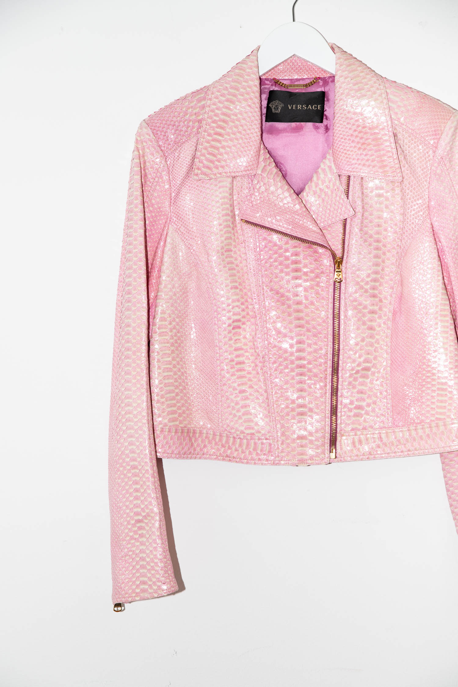 Versace Vintage Jacke mit Reverskragen in Pink