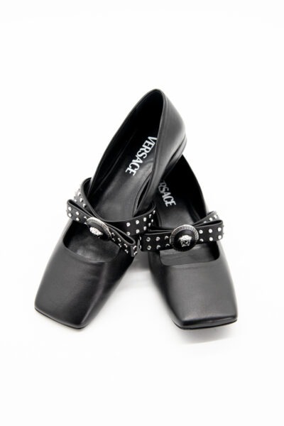 Versace Ballerina mit Gianni Schleife in Schwarz