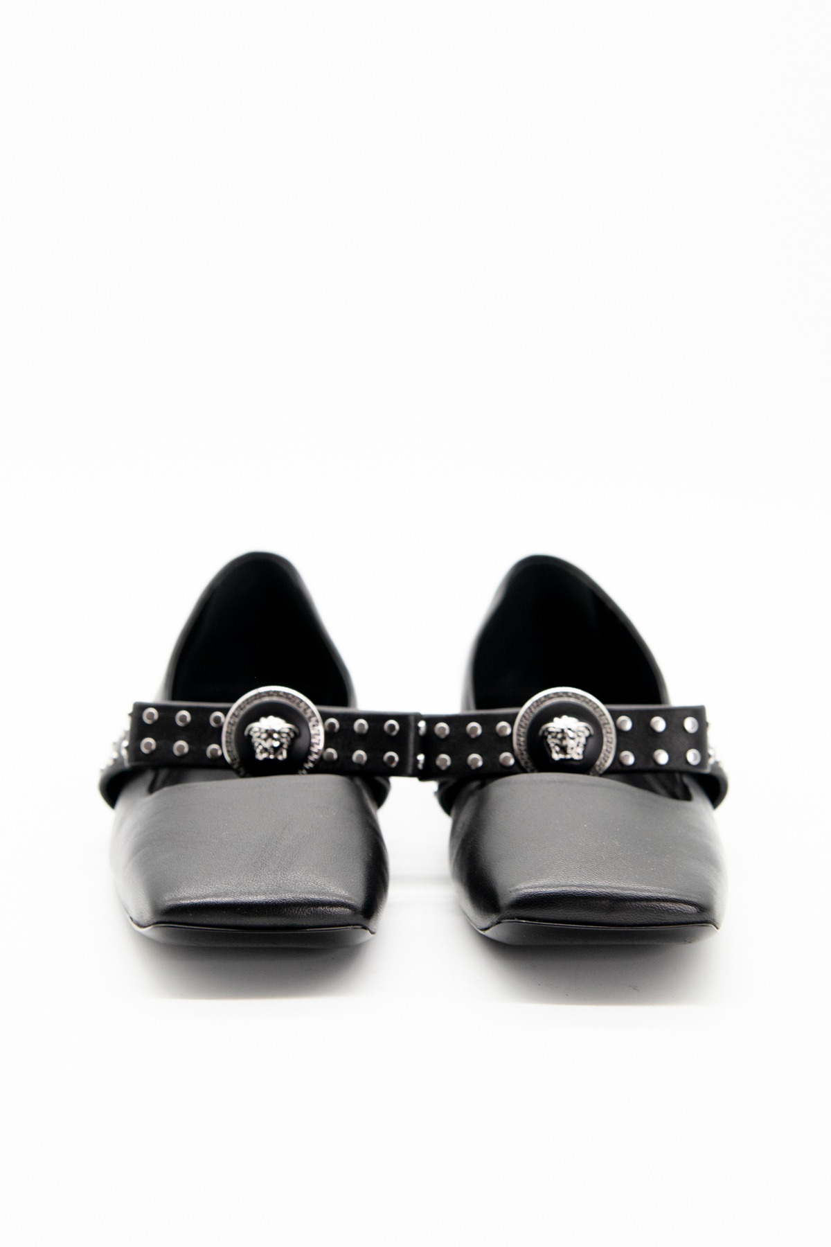 Versace Ballerina mit Gianni Schleife in Schwarz