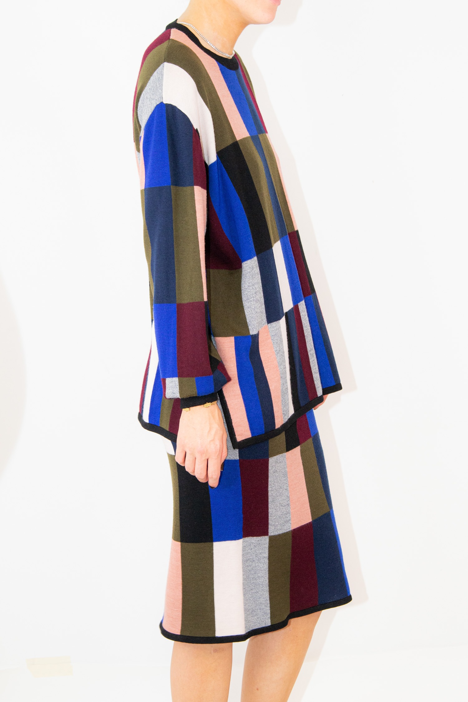 Victoria Beckham Strickpullover mit grafischem Farbblockmuster