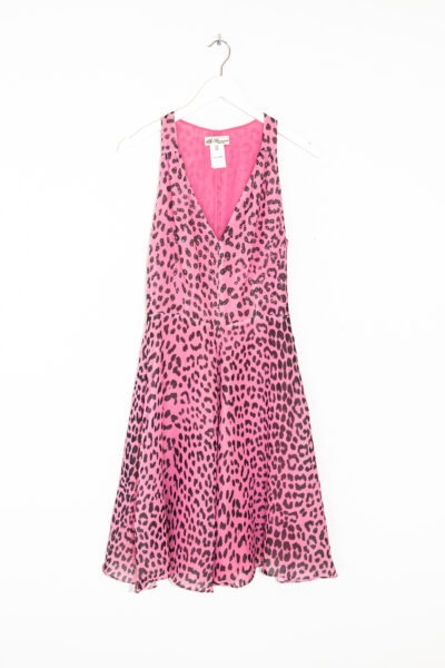 Blumarine Minikleid mit Leomuster in Pink und Schwarz