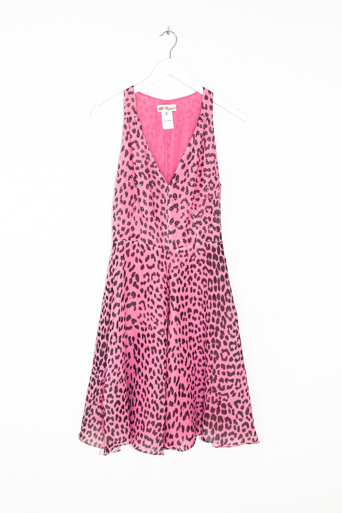 Blumarine Minikleid mit Leomuster in Pink und Schwarz