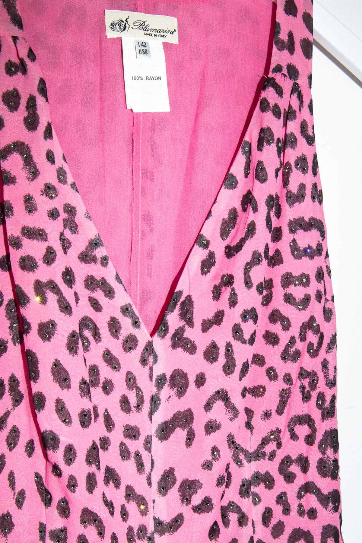Blumarine Minikleid mit Leomuster in Pink und Schwarz