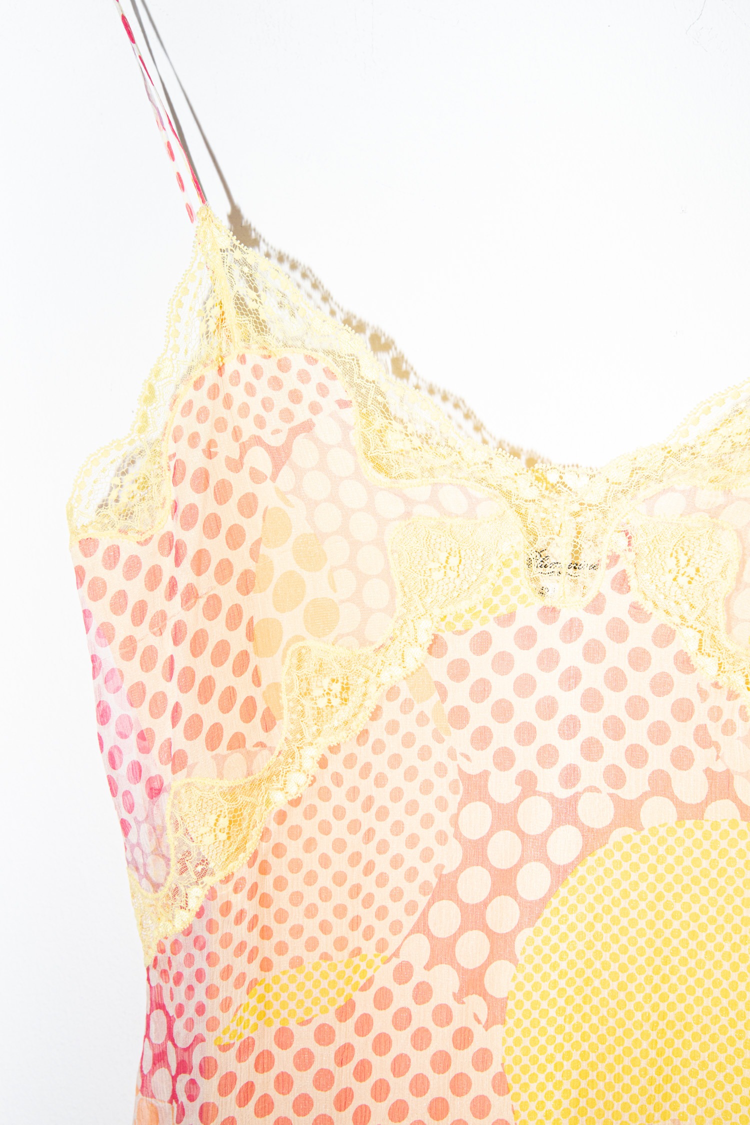 Vintage Blumarine Minikleid mit Punkten und Spitze