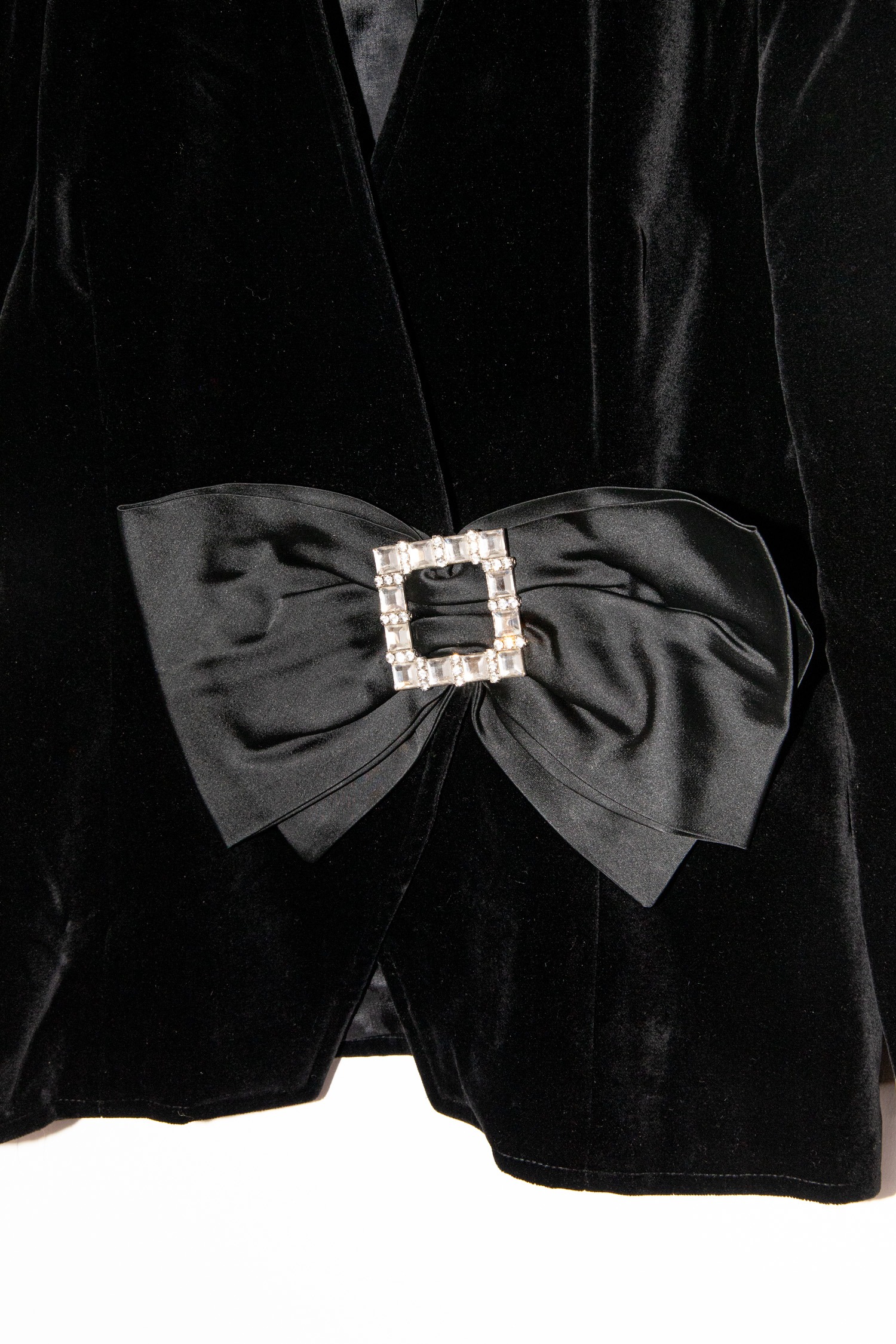 Vintage Catarina Jacke mit großer Schleife in Schwarz