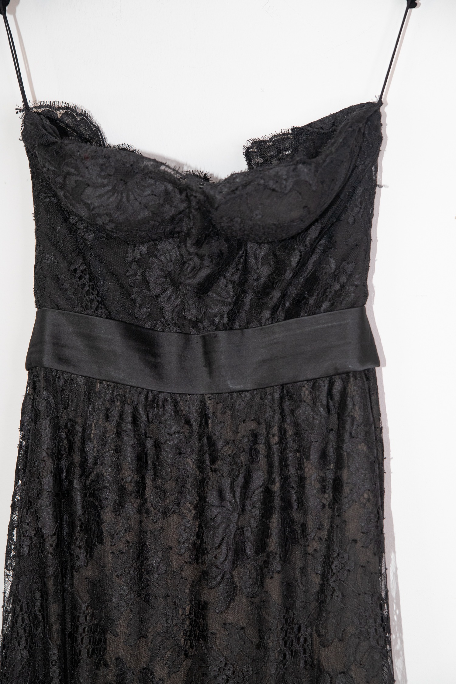 Chanel Spitzenkleid mit Schleife in Schwarz