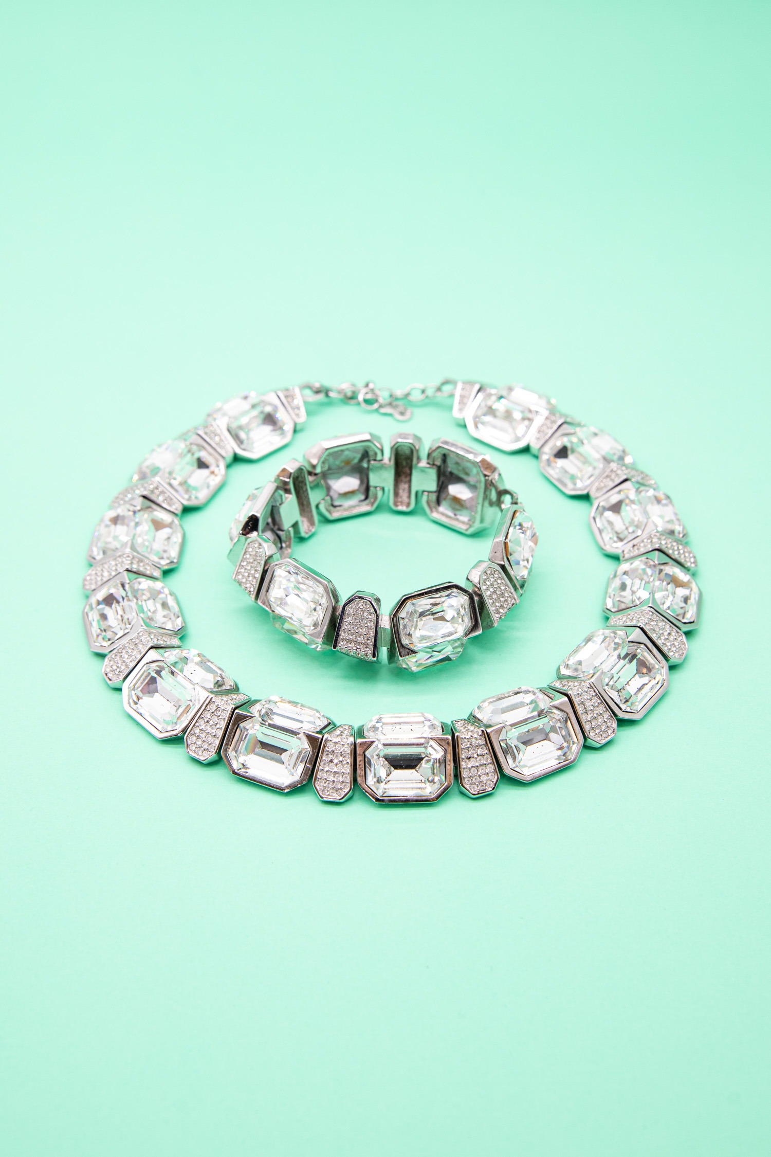Dior Vintage Schmuck-Set in Silber