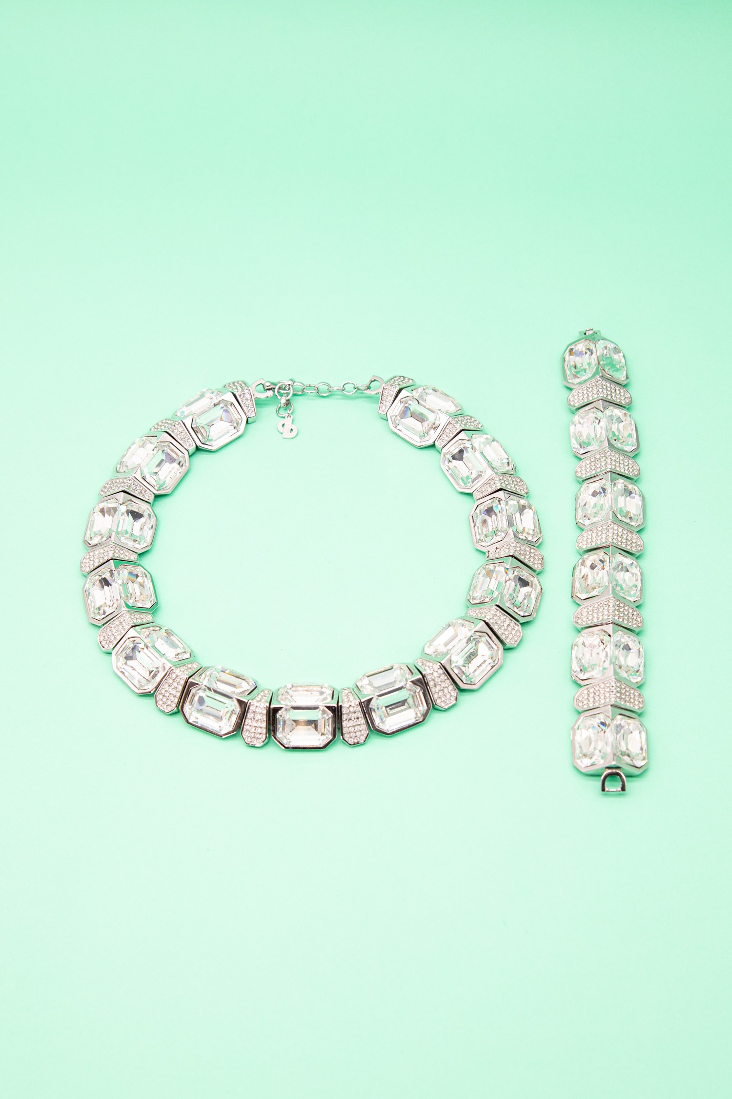 Dior Vintage Schmuck-Set in Silber