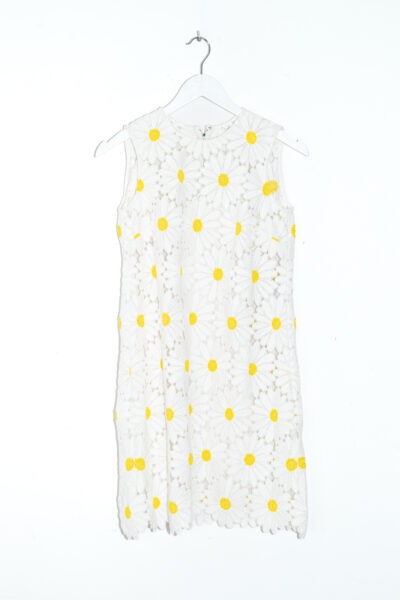 Dolce & Gabbana Vintage Minikleid in Weiß und Gelb