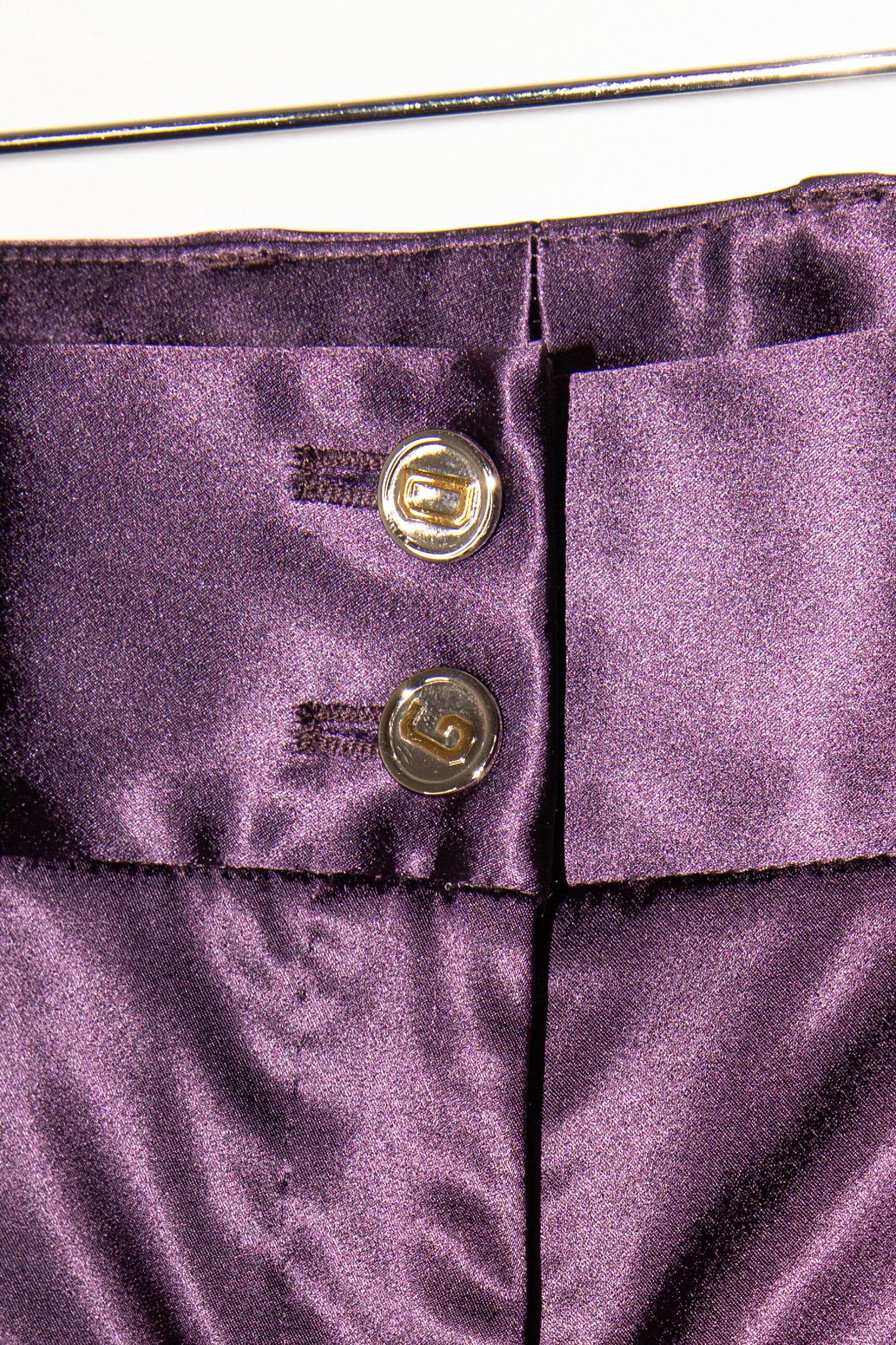 Vintage Dolce & Gabbana glänzende Hose in Lila