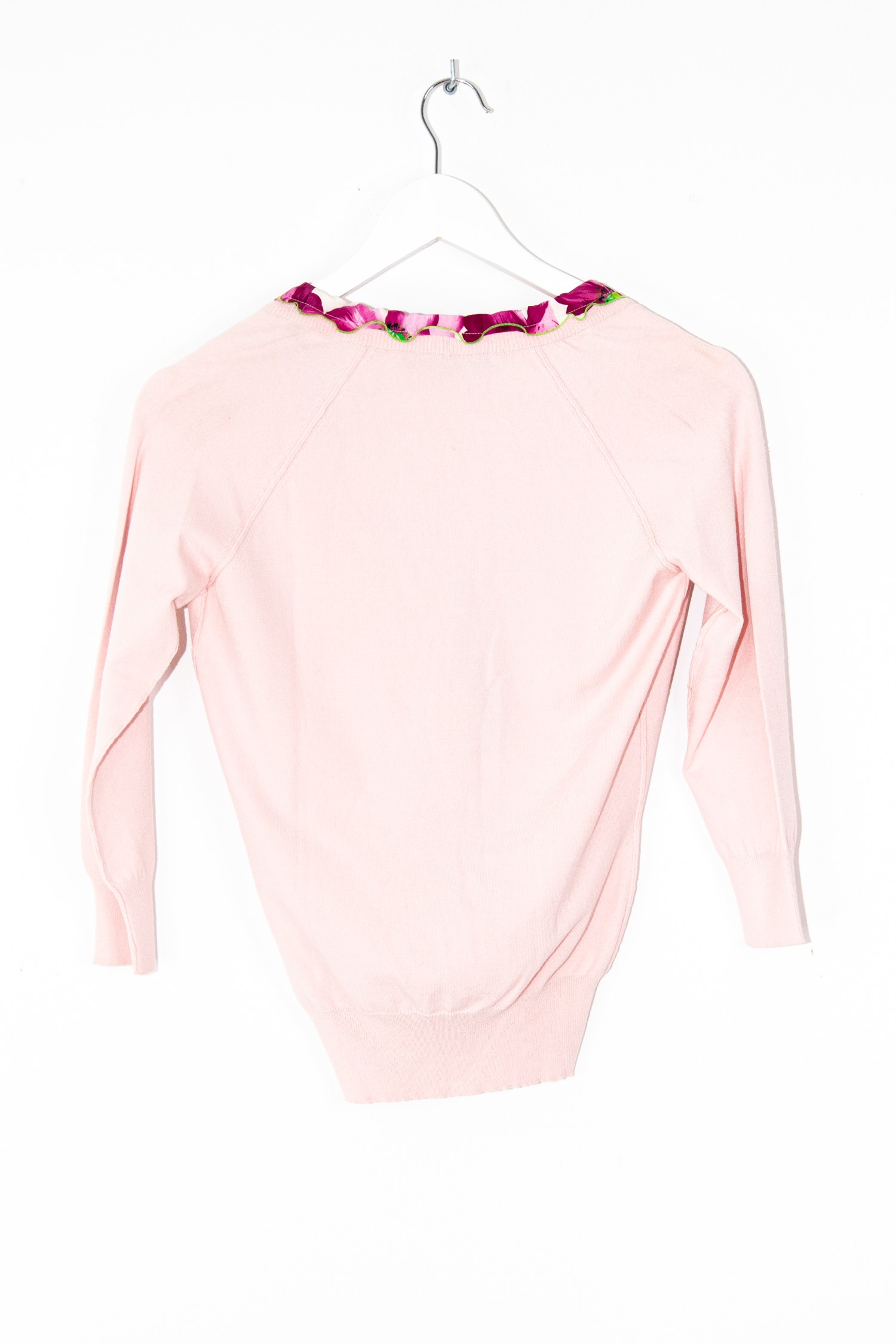 Vintage Dolce & Gabbana Strickjacke mit Schleife in Rosa