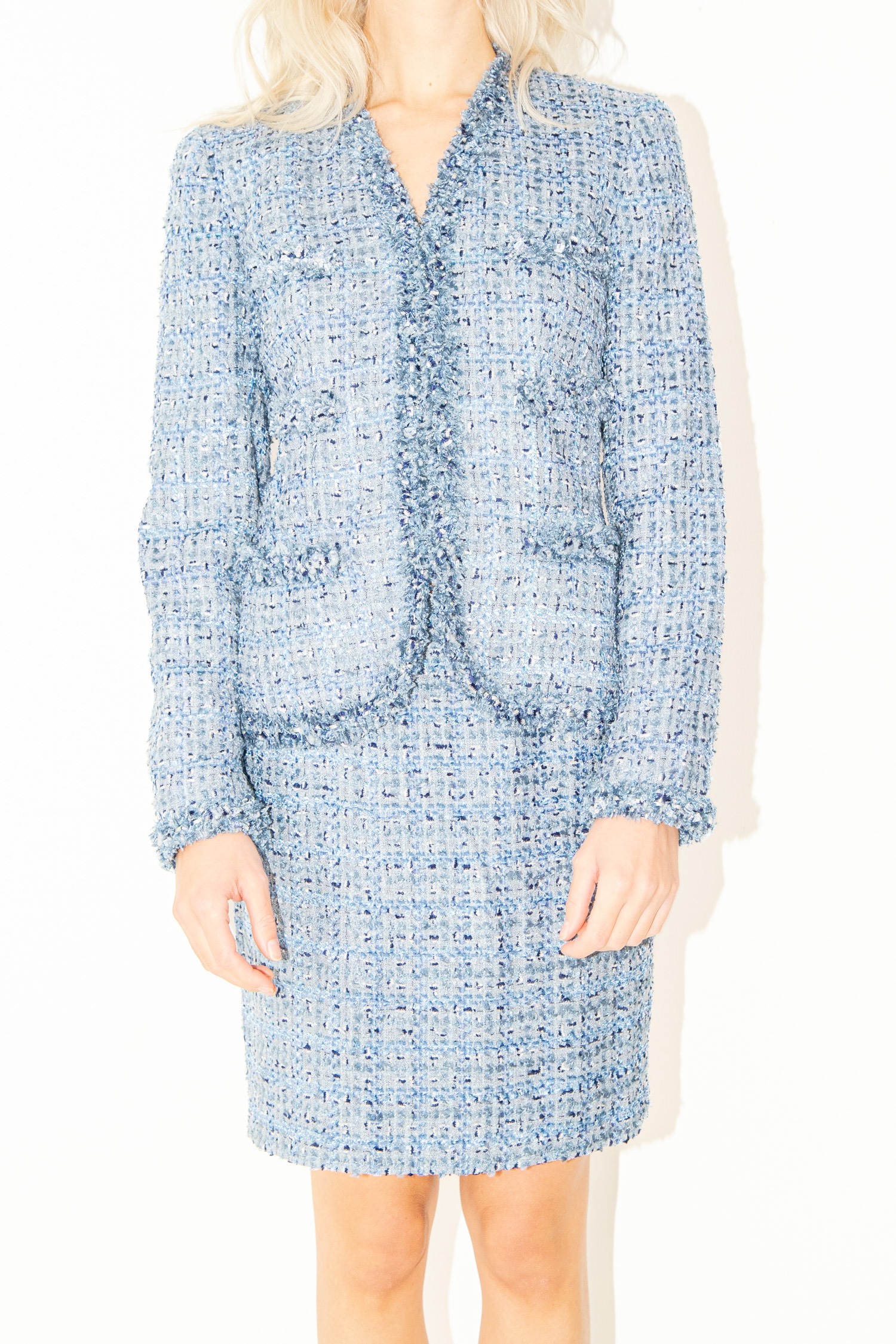 Vintage Escada Kostüm in Blaugrau