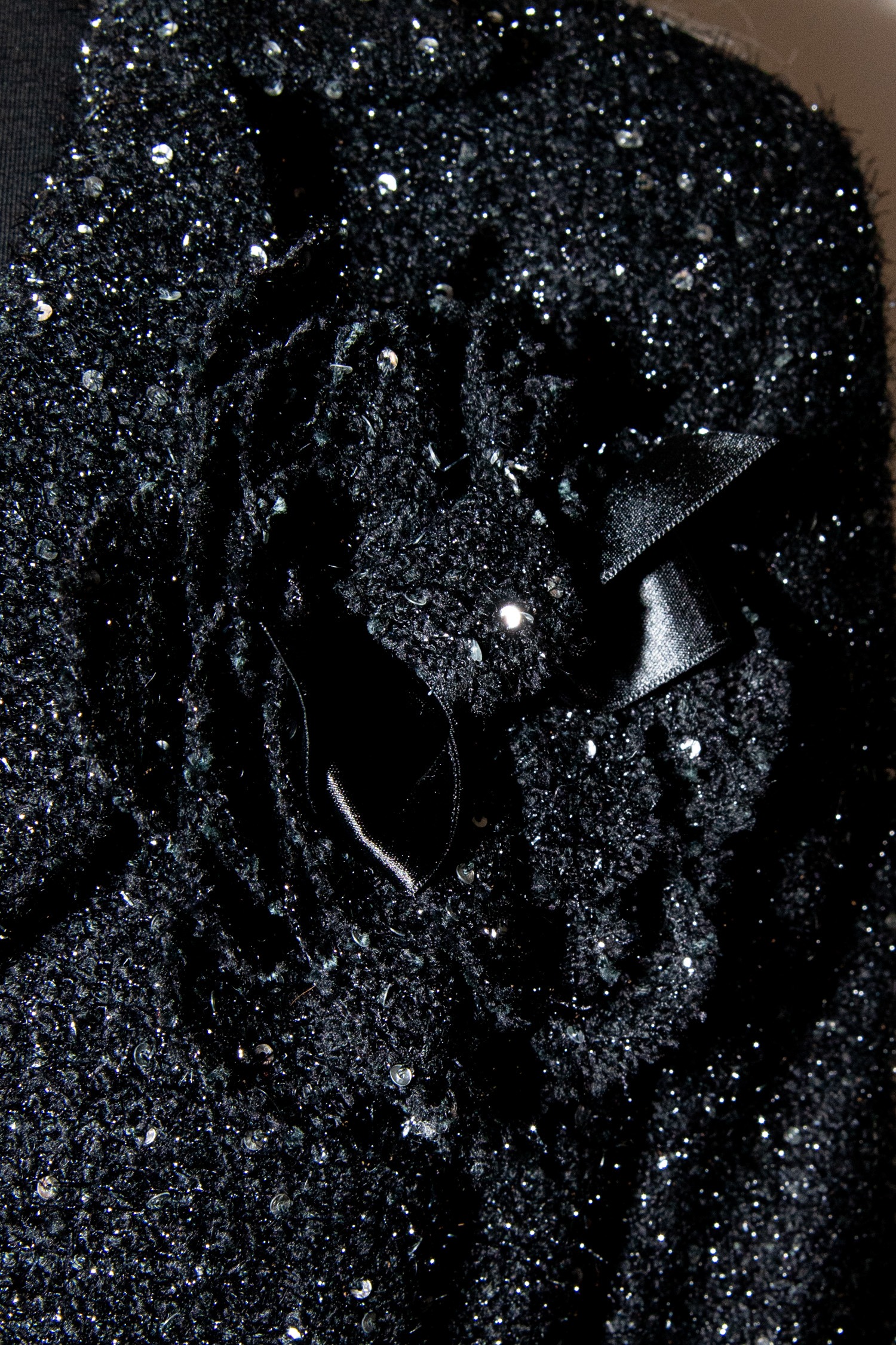 Vintage Escada Kostüm mit Pailletten in Schwarz und Silber