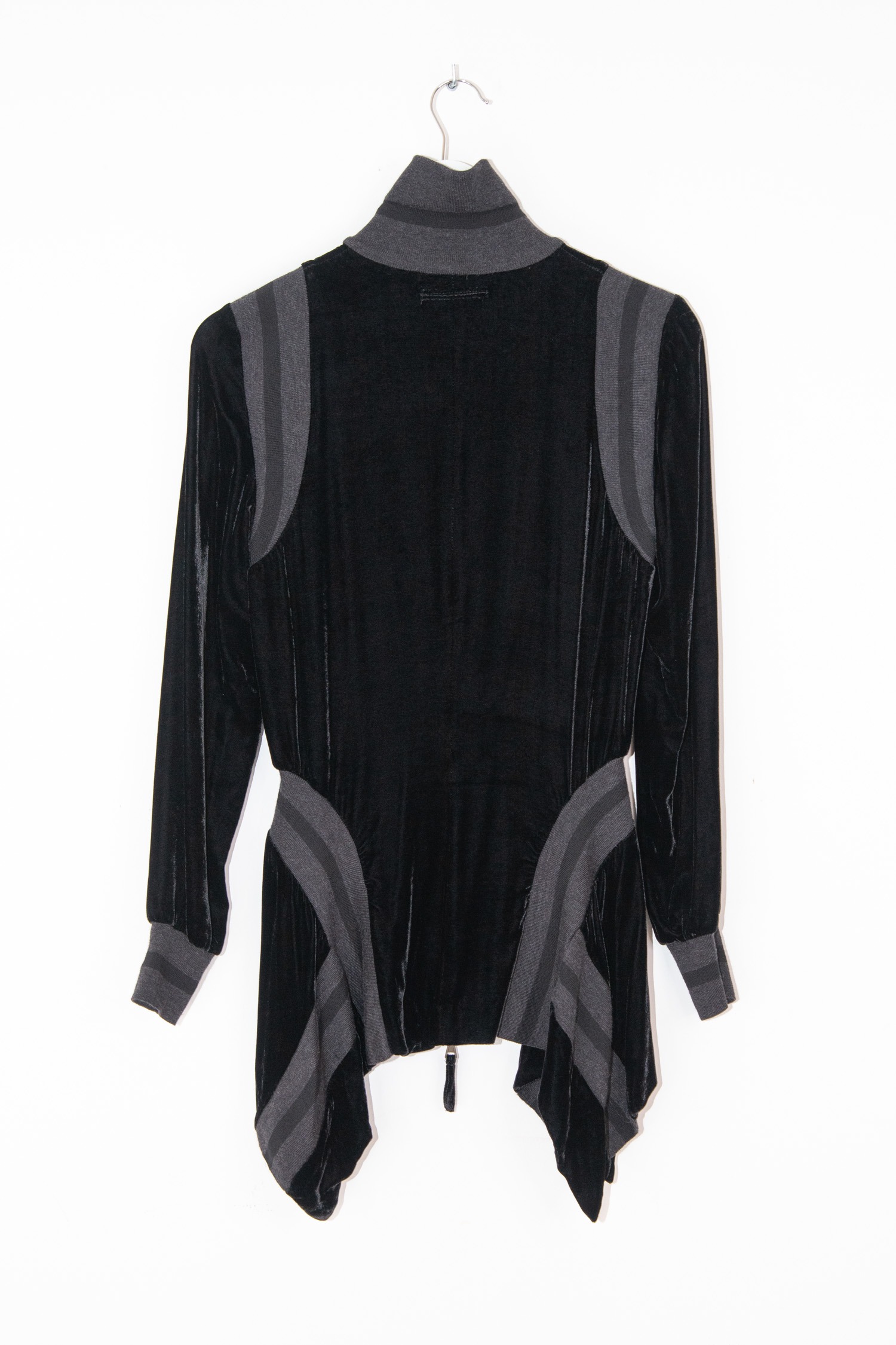 Vintage Jean Paul Gaultier Jacke mit Rippstrickdetails in Schwarz