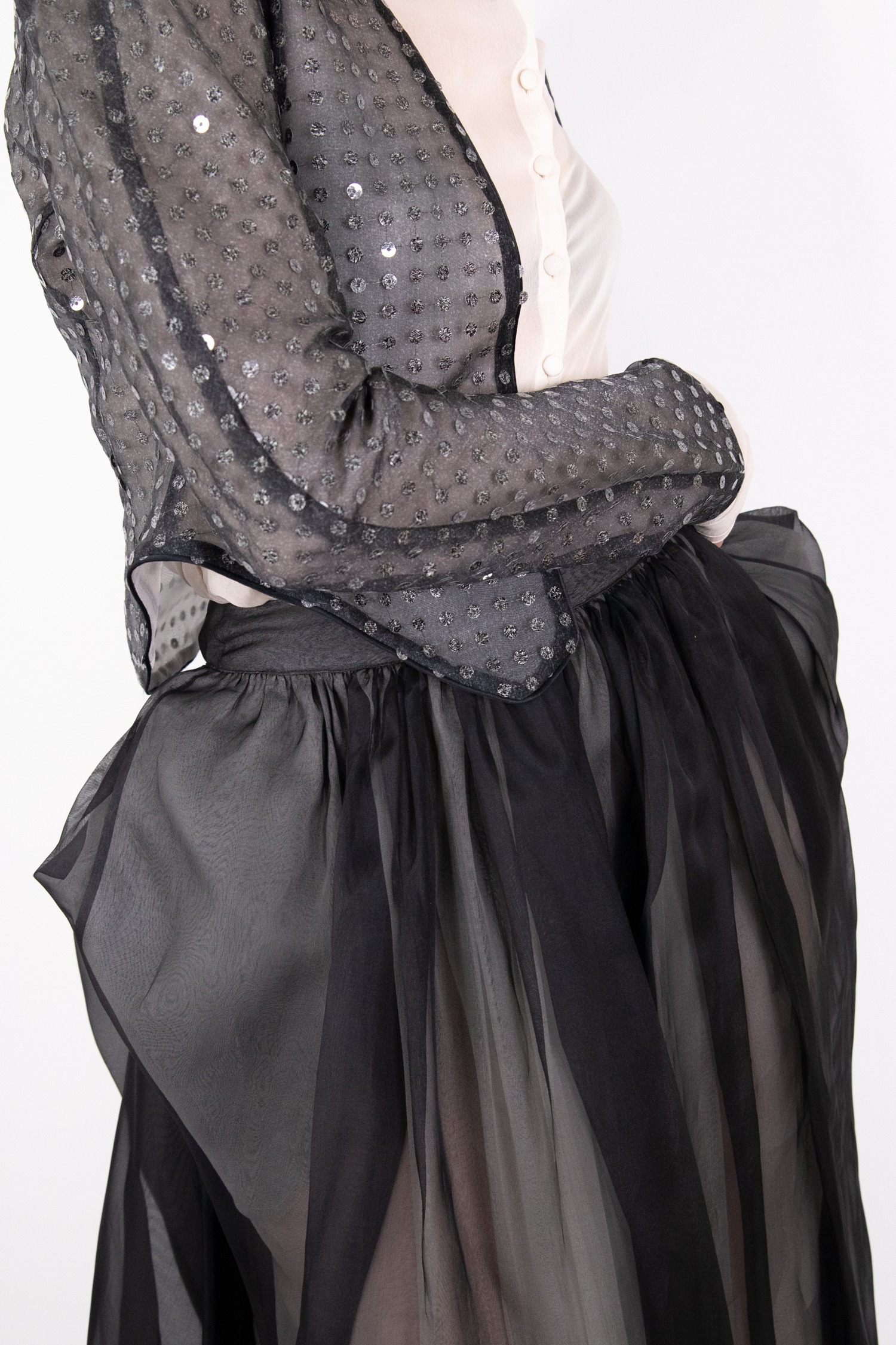 Giorgio Armani Vintage extravagantes Set aus Bluse, Blazer und Maxi-Hose