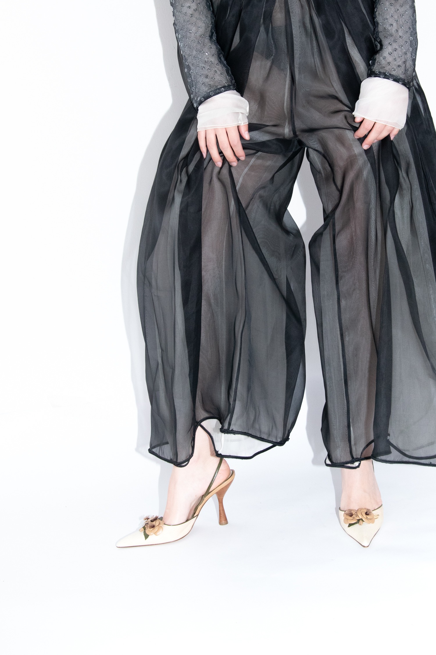 Giorgio Armani Vintage extravagantes Set aus Bluse, Blazer und Maxi-Hose
