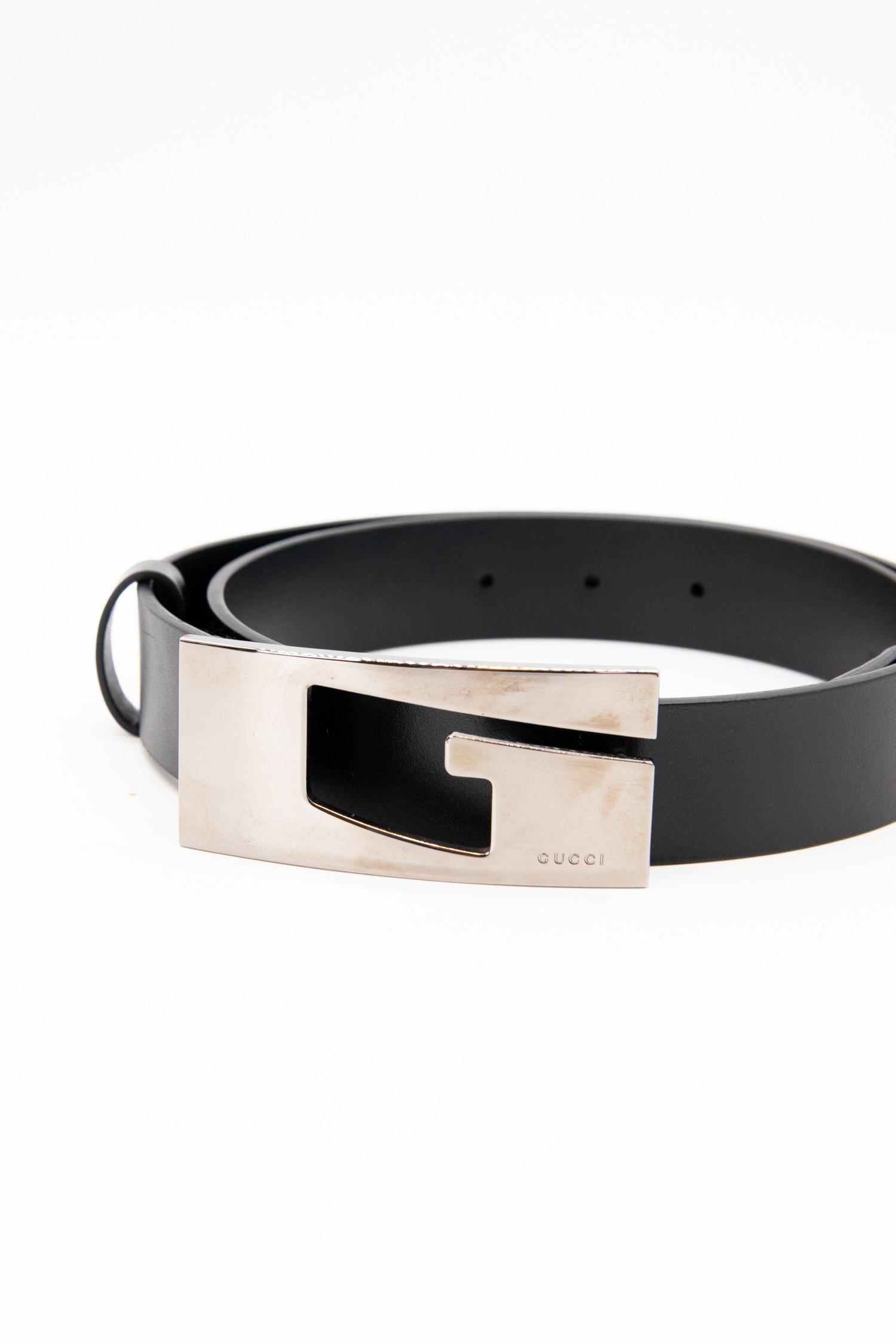 Gucci Vintage Gürtel in Schwarz und Silber