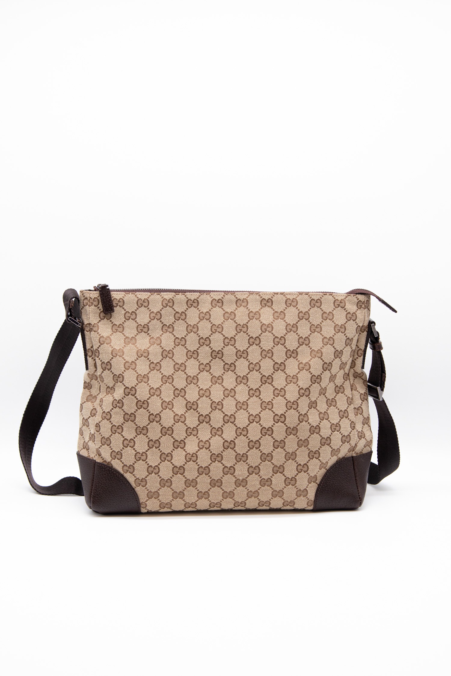 Vintage Gucci "GG Canvas" Umhängetasche in Braun und Beige