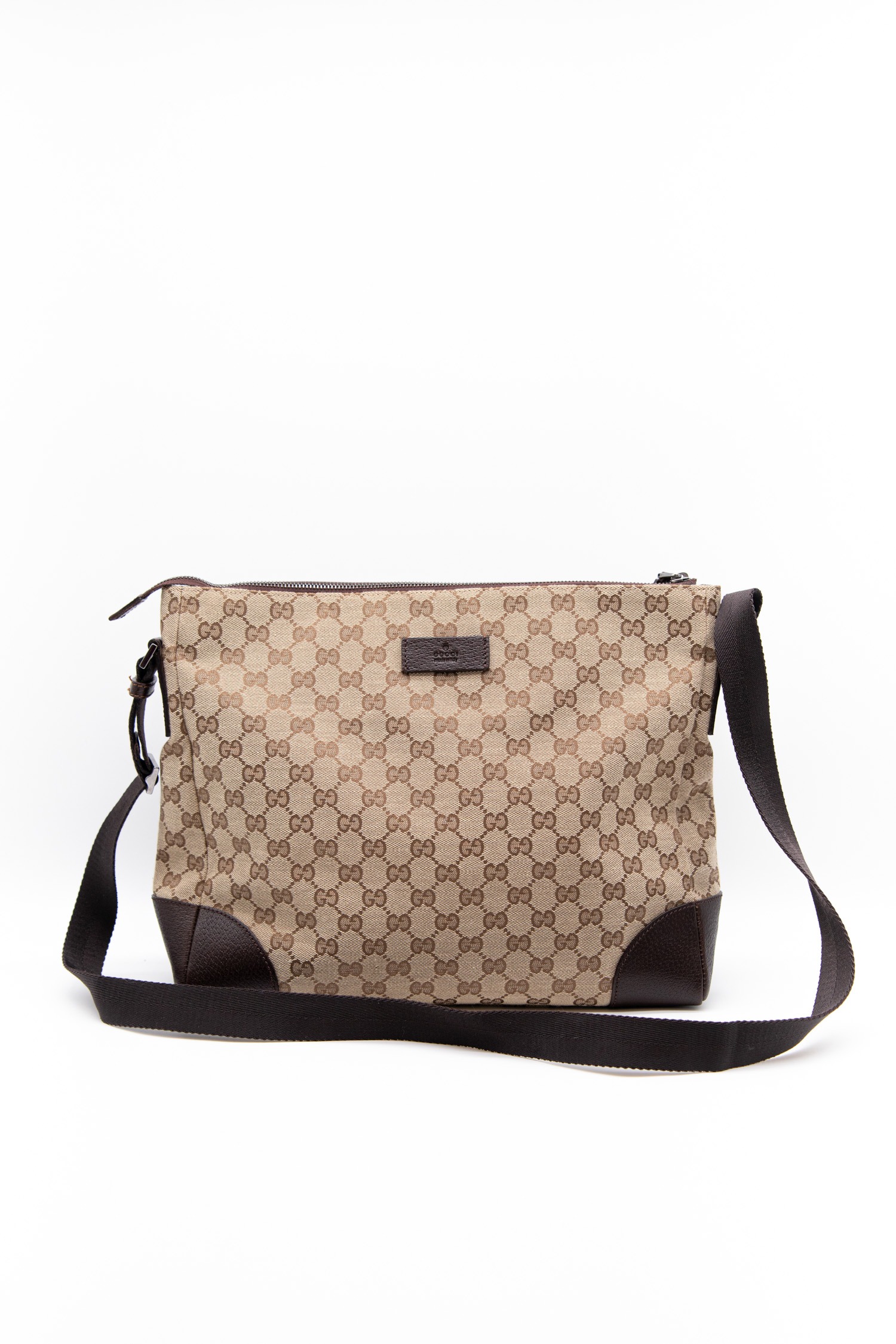 Vintage Gucci "GG Canvas" Umhängetasche in Braun und Beige