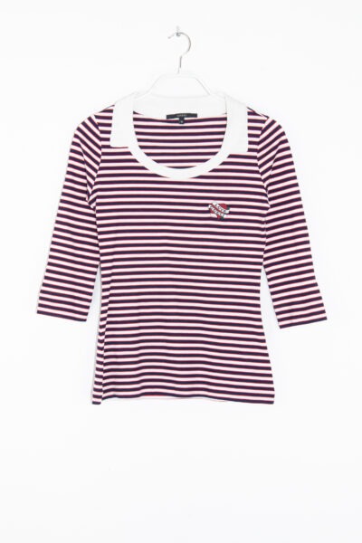 Gucci Vintage Oberteil mit 3/4-Ärmeln gestreift in rot, weiß, blau
