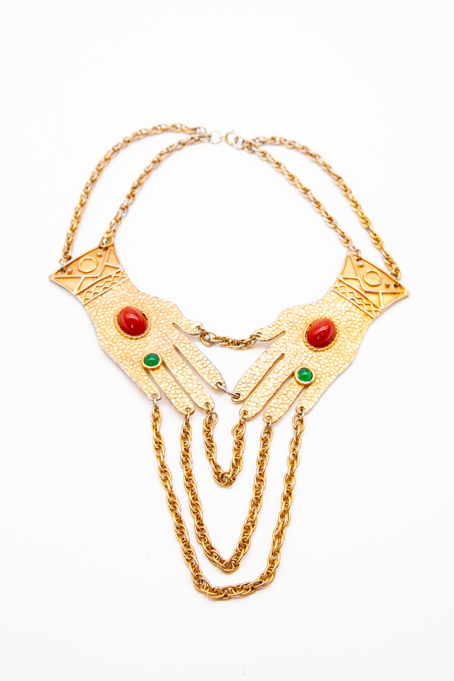 Hattie Carnegie Halskette in Gold mit Händen