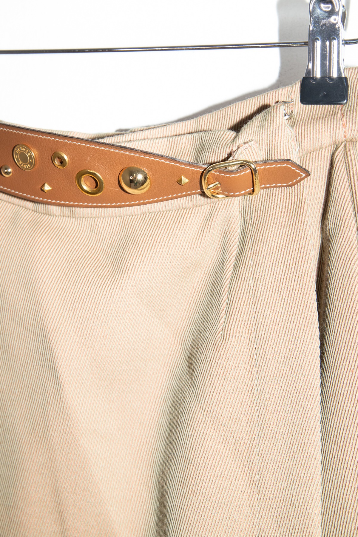 Hermès Vintage Midirock mit Gürteldetail