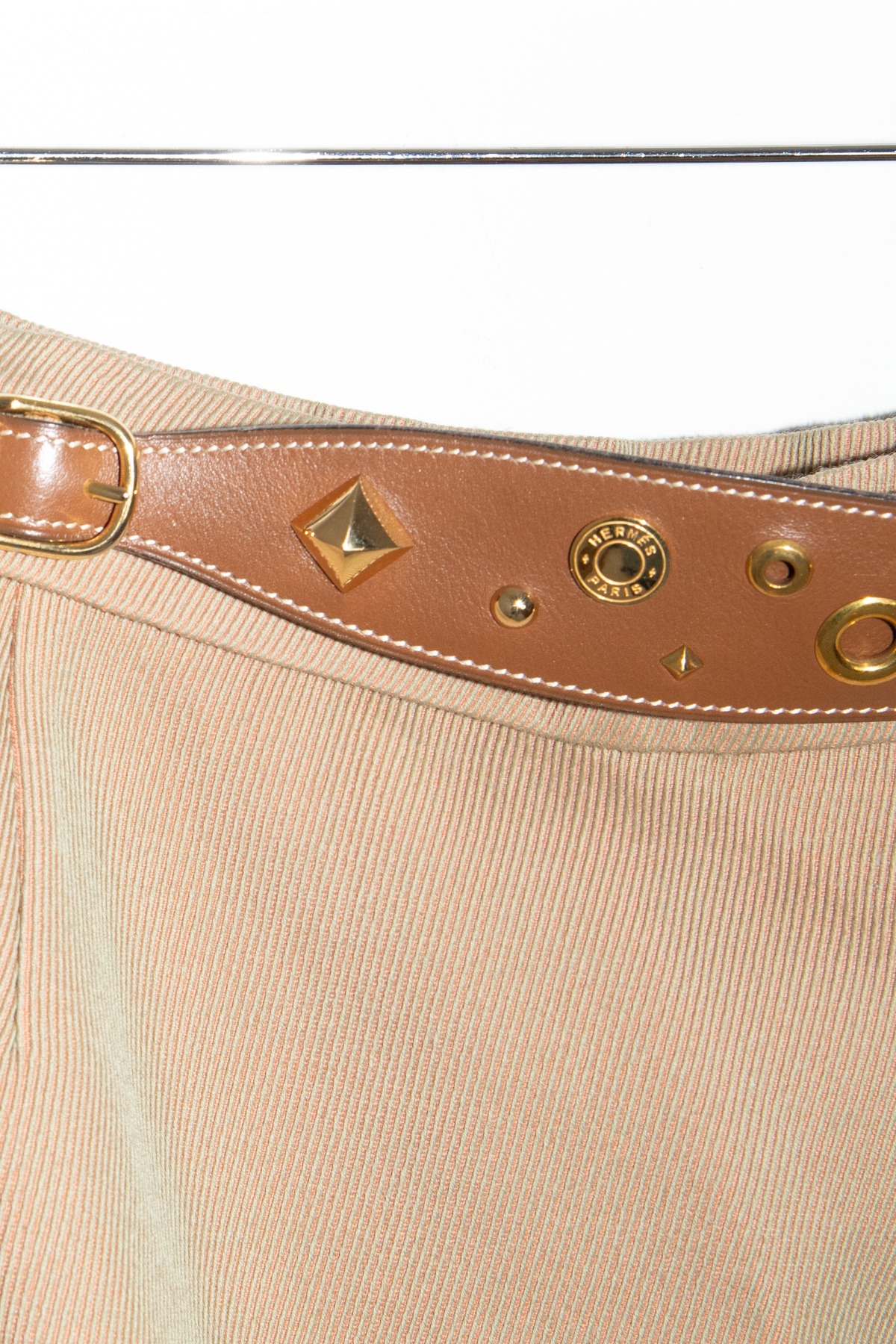 Hermès Vintage Midirock mit Gürteldetail