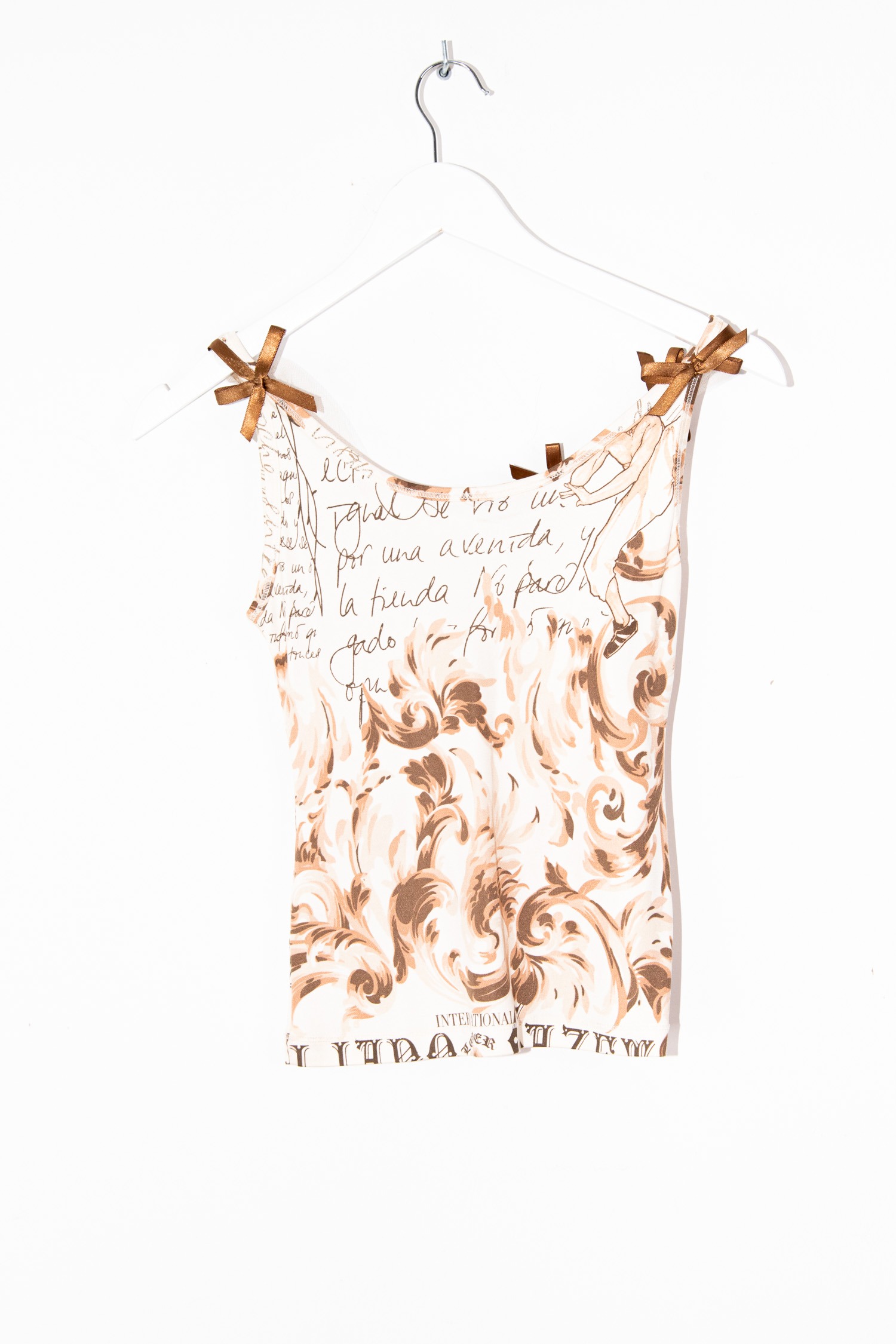 Vintage John Galliano Set aus Jacke und Top in Beige und Braun