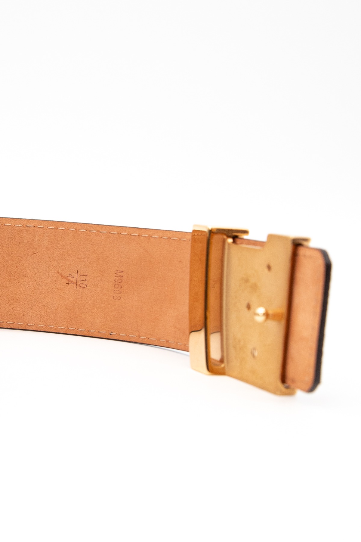 Louis Vuitton Vintage Gürtel in Dunkelbraun und Gold