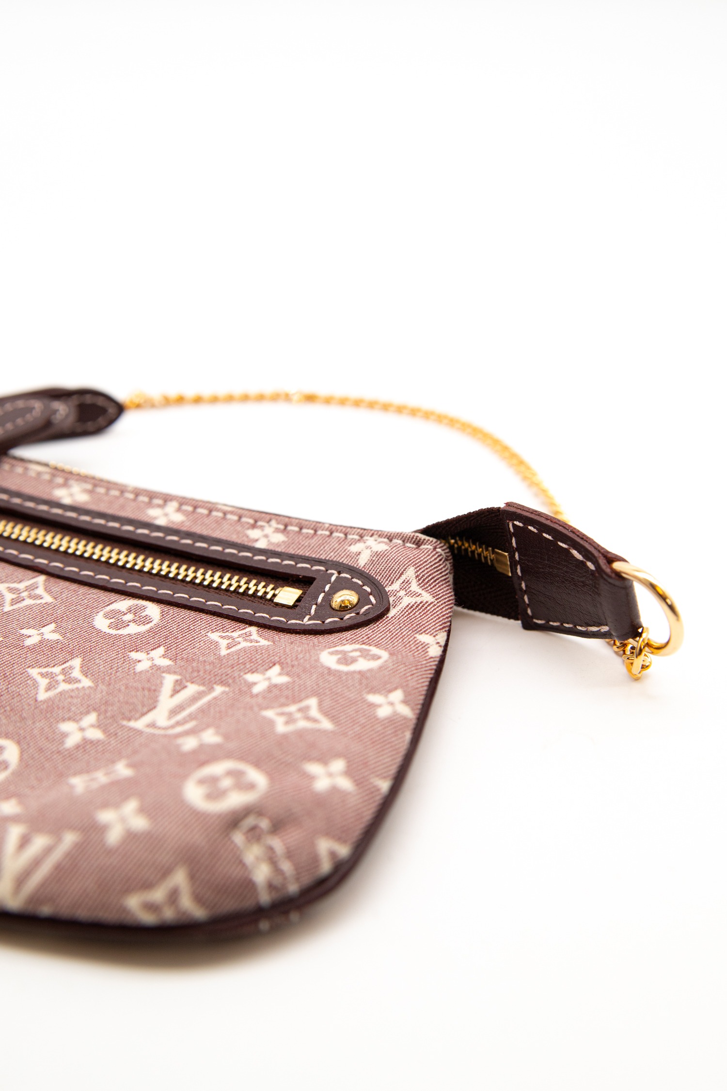 Louis Vuitton "2011 Monogram Mini Lin" Pochette in Braun und Gold