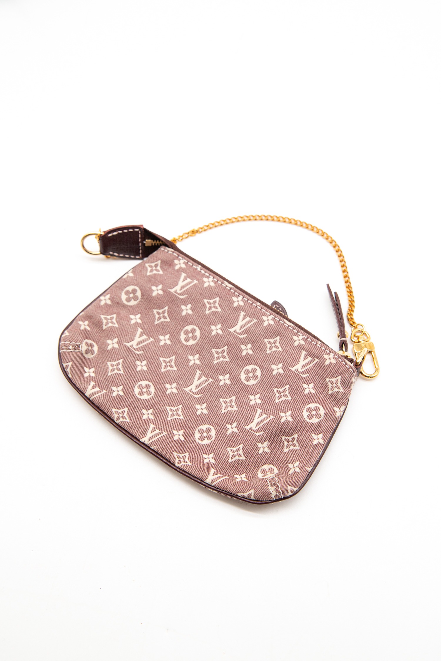 Louis Vuitton "2011 Monogram Mini Lin" Pochette in Braun und Gold