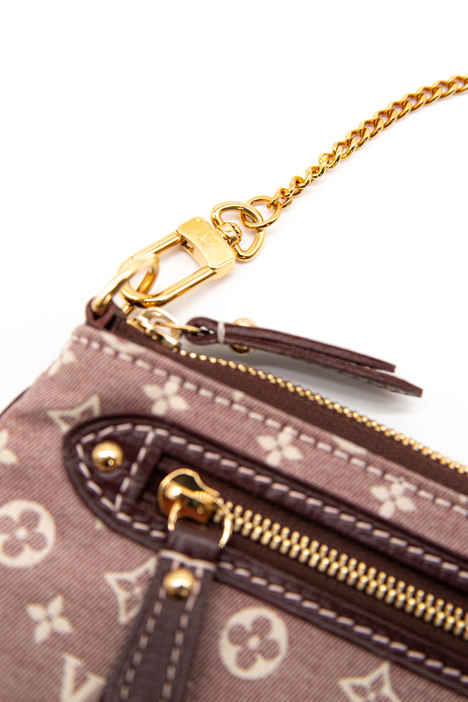 Louis Vuitton "2011 Monogram Mini Lin" Pochette in Braun und Gold