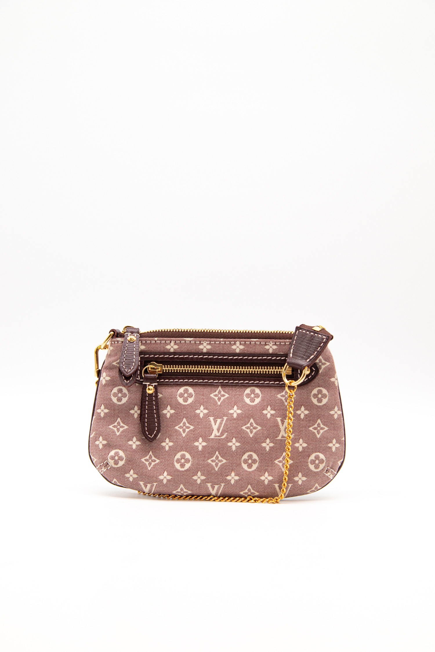 Louis Vuitton "2011 Monogram Mini Lin" Pochette in Braun und Gold