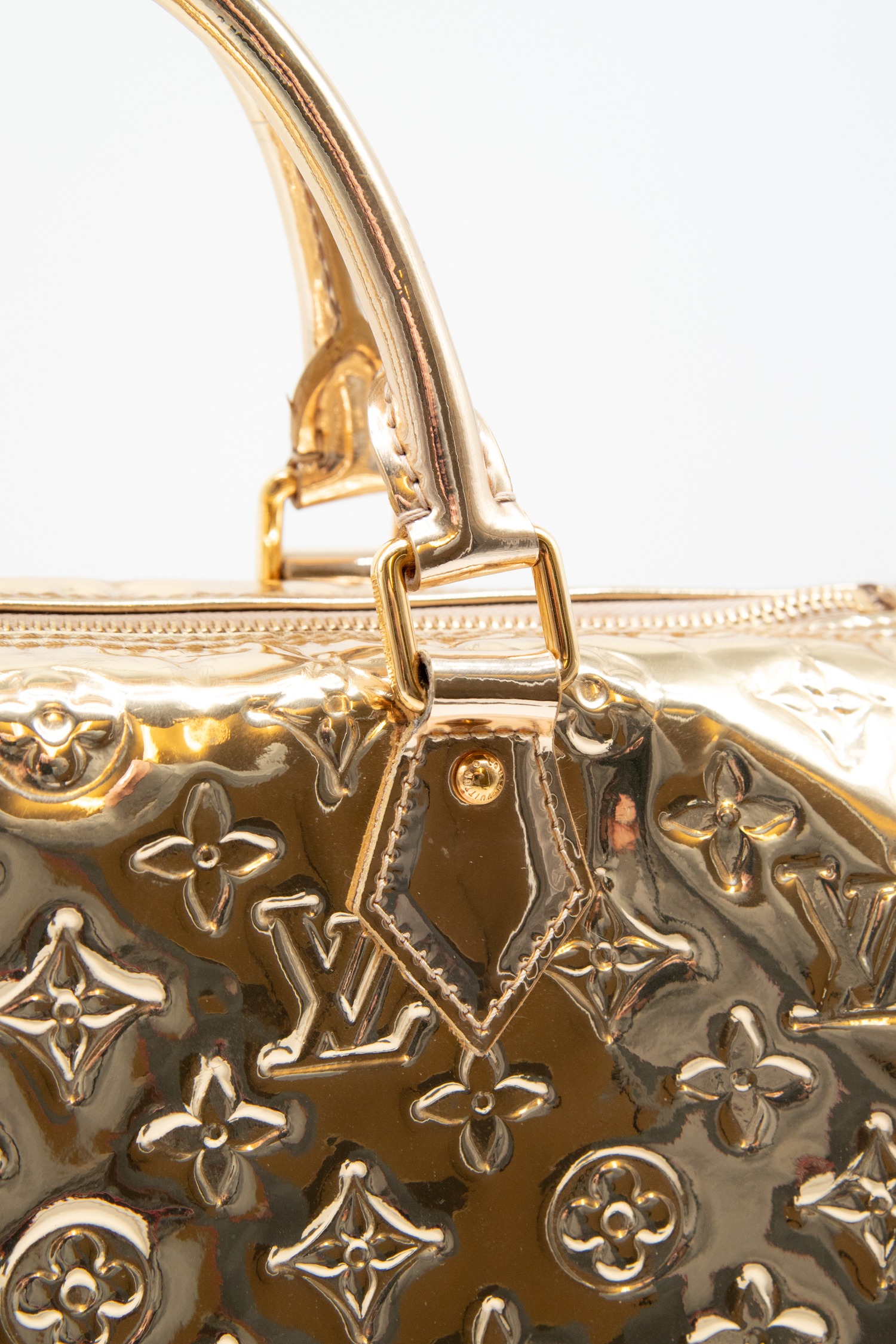 Vintage Louis Vuitton "Speedy Monogramm Miroir" Tasche in Gold